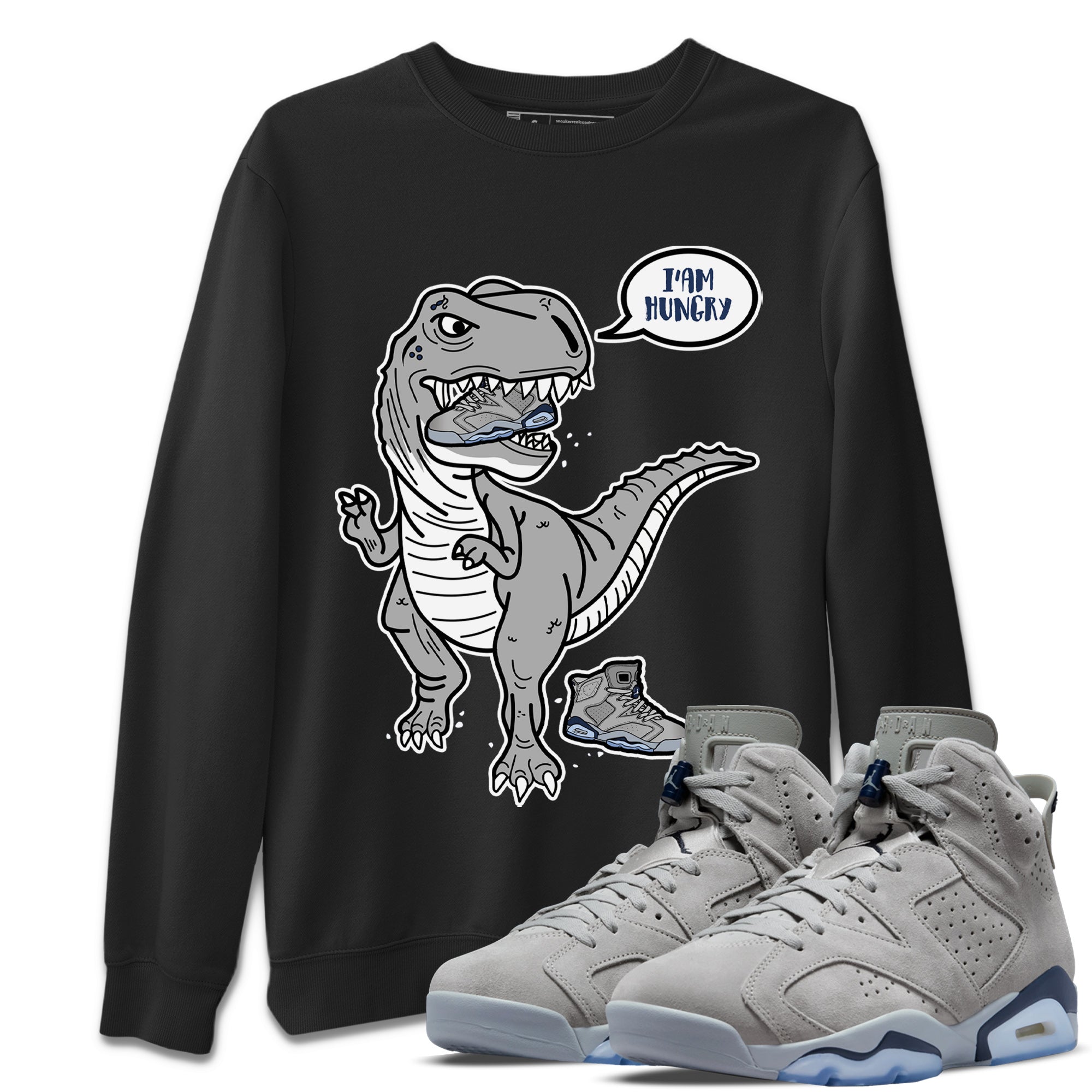 Jordan 6 Georgetown Shirt To Match Jordans Hungry Dino Sneaker Tees Jordan 6 Georgetown Drip Gear Zone Sneaker Matching Clothing Unisex Shirts