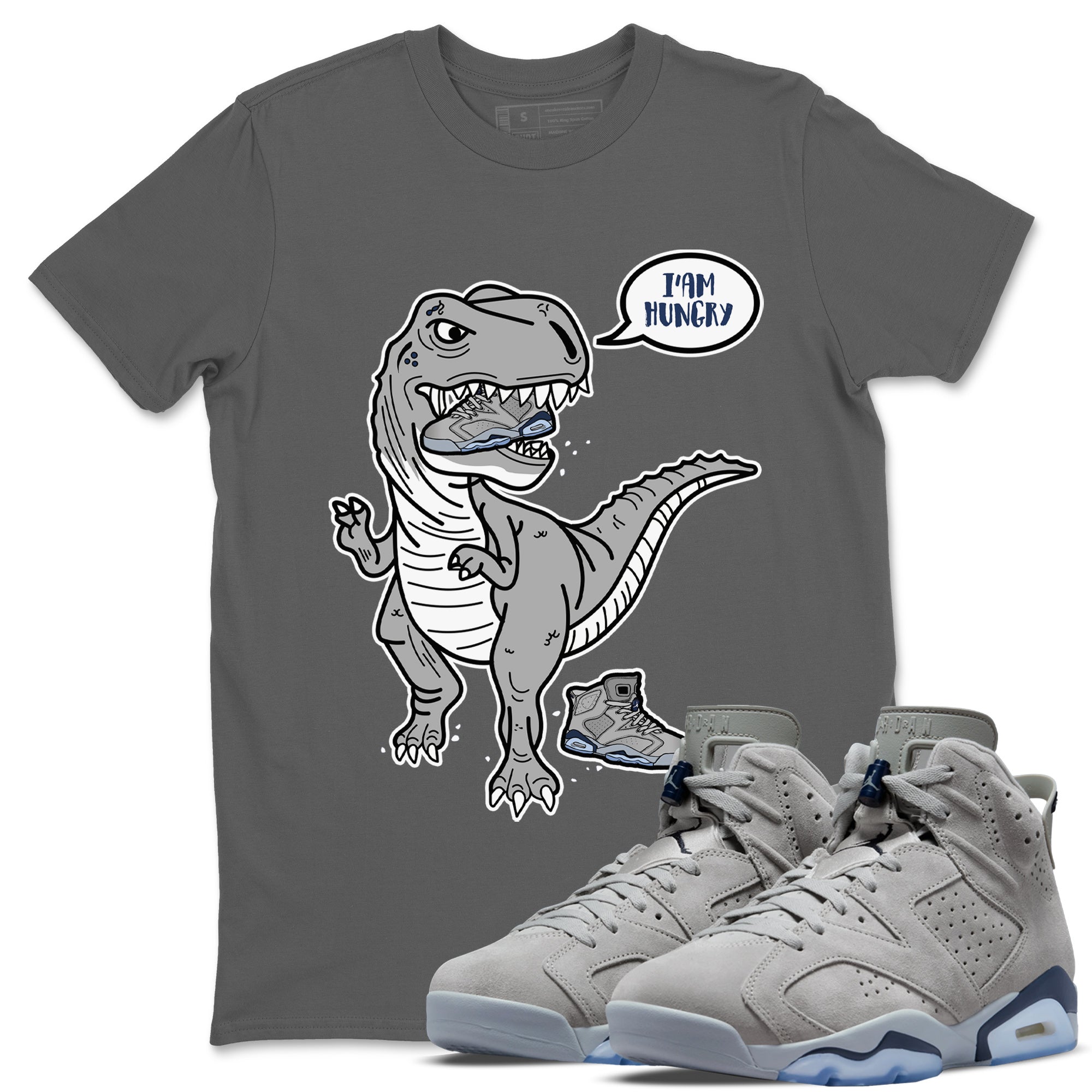 Jordan 6 Georgetown Shirt To Match Jordans Hungry Dino Sneaker Tees Jordan 6 Georgetown Drip Gear Zone Sneaker Matching Clothing Unisex Shirts
