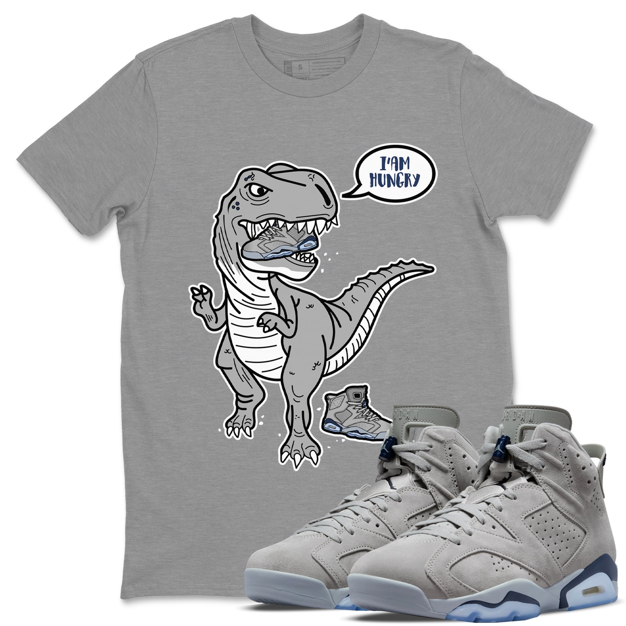 Jordan 6 Georgetown Shirt To Match Jordans Hungry Dino Sneaker Tees Jordan 6 Georgetown Drip Gear Zone Sneaker Matching Clothing Unisex Shirts