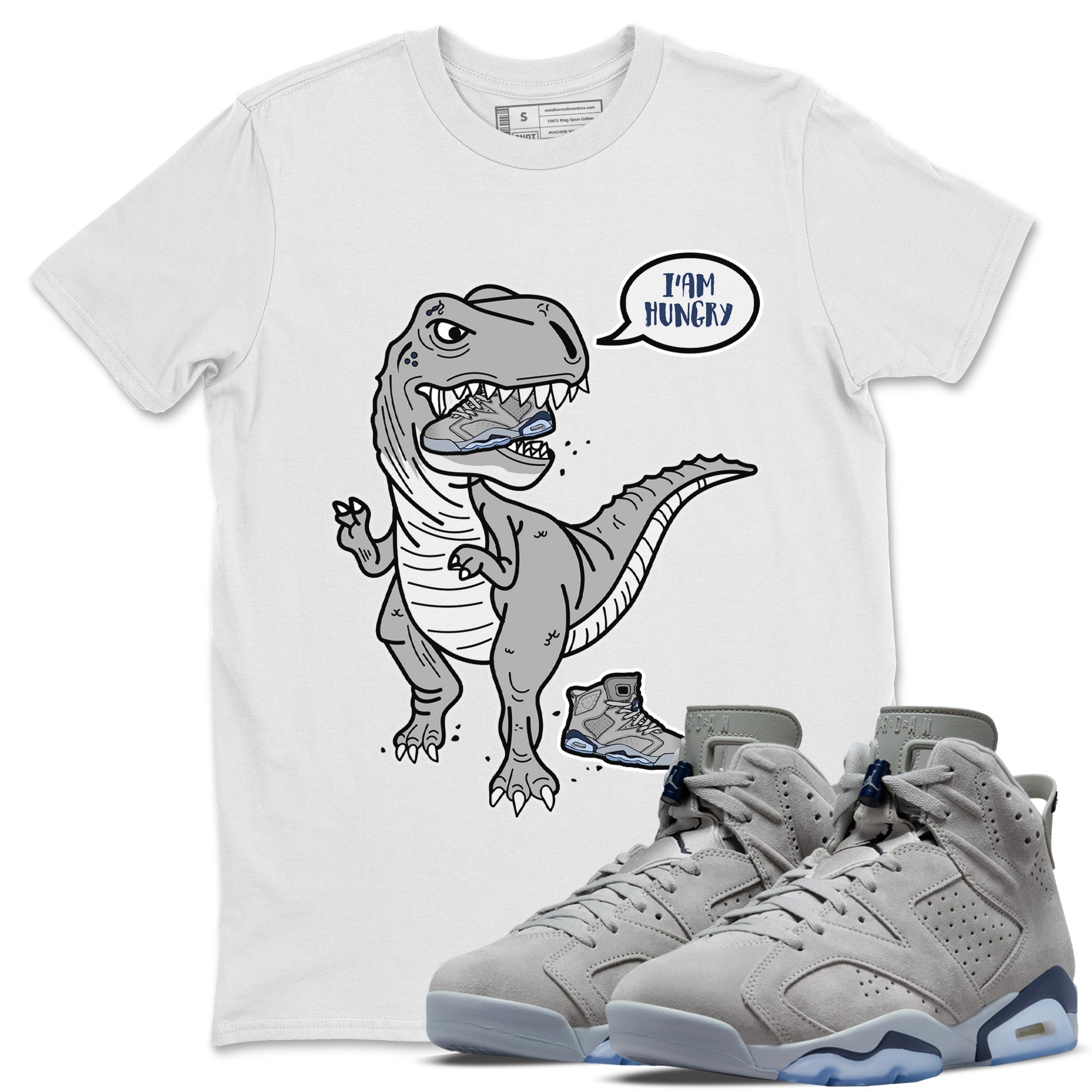 Jordan 6 Georgetown Shirt To Match Jordans Hungry Dino Sneaker Tees Jordan 6 Georgetown Drip Gear Zone Sneaker Matching Clothing Unisex Shirts
