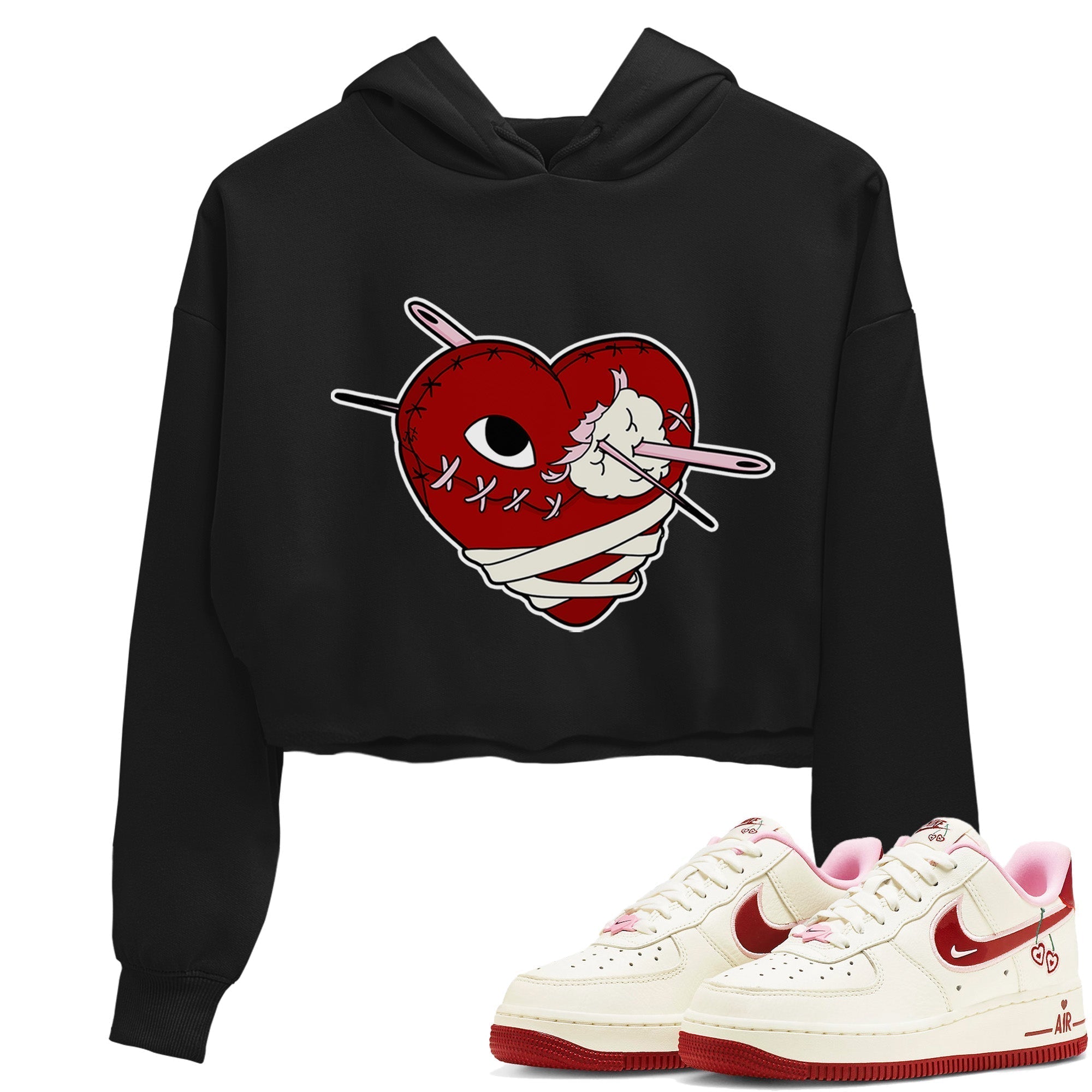 Air Force 1 Valentines Day Sneaker Match Tees Hurt Heart Sneaker Tees Air Force 1 Valentines Day Jordan to match sneaker T-Shirt Women's Shirts