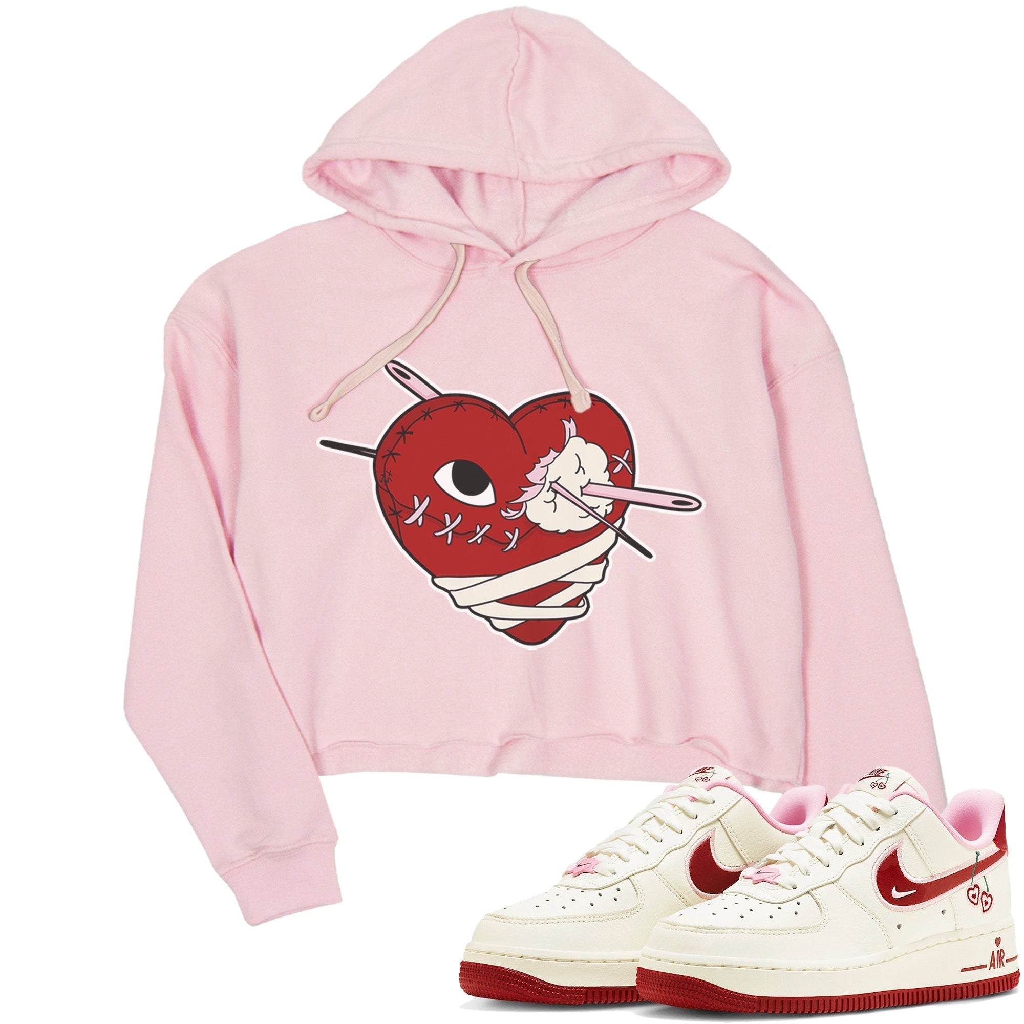 Air Force 1 Valentines Day Sneaker Match Tees Hurt Heart Sneaker Tees Air Force 1 Valentines Day Jordan to match sneaker T-Shirt Women's Shirts