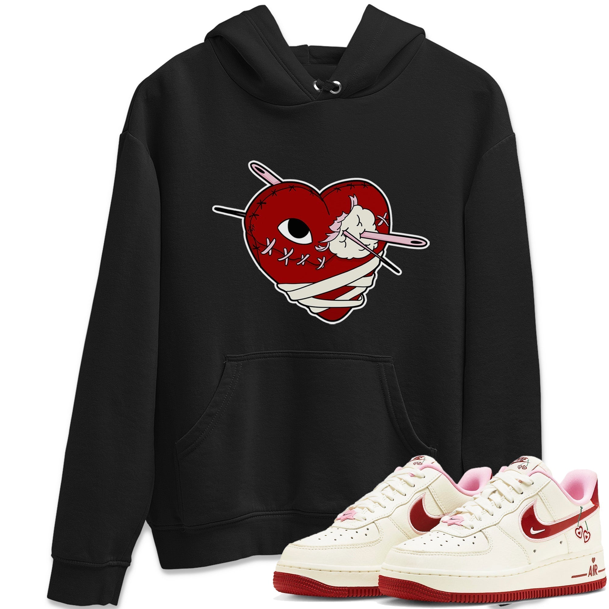 Air Force 1 Valentines Day Sneaker Match Tees Hurt Heart Sneaker Tees Air Force 1 Valentines Day Jordan to match sneaker T-Shirt Crew Neck Shirts