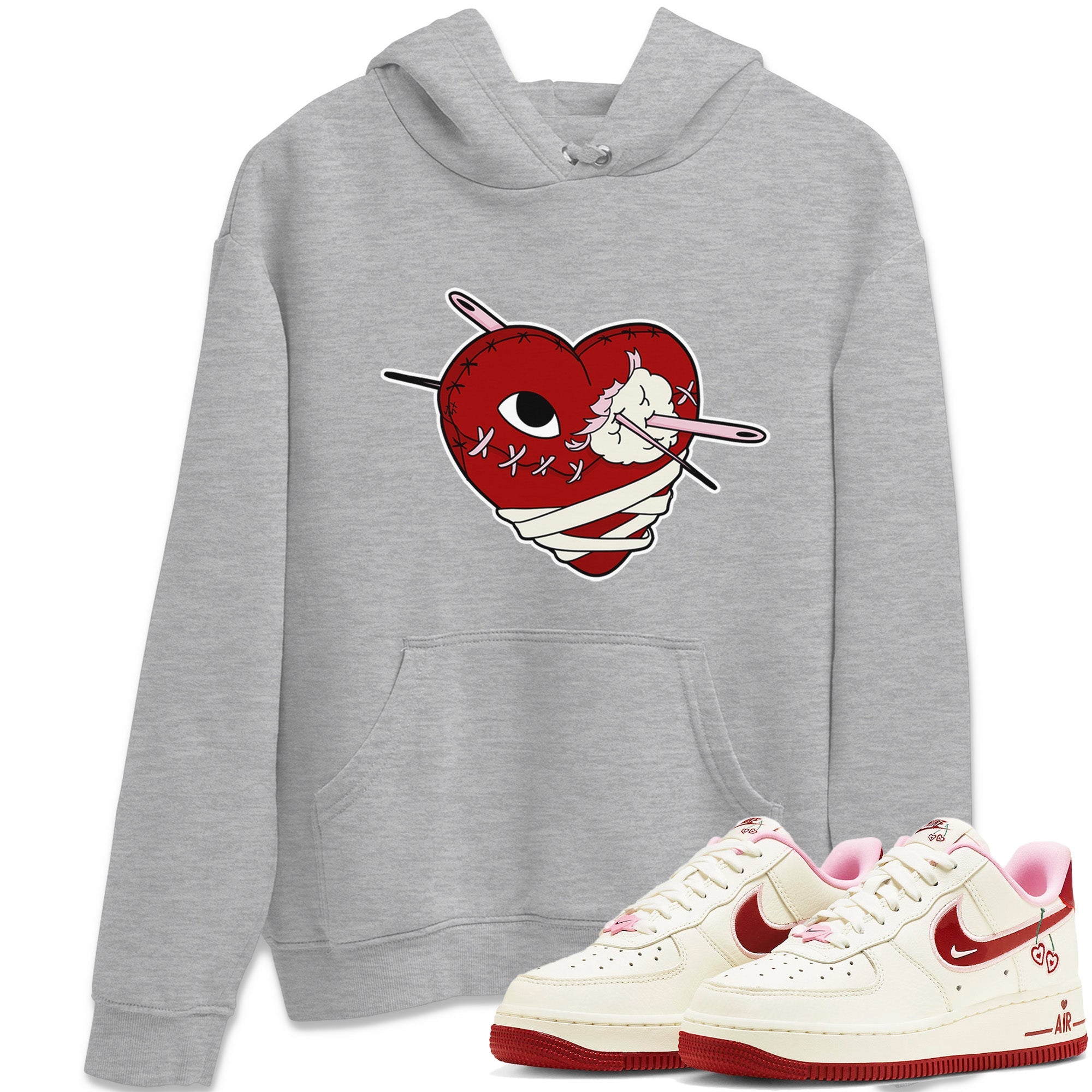 Air Force 1 Valentines Day Sneaker Match Tees Hurt Heart Sneaker Tees Air Force 1 Valentines Day Jordan to match sneaker T-Shirt Crew Neck Shirts