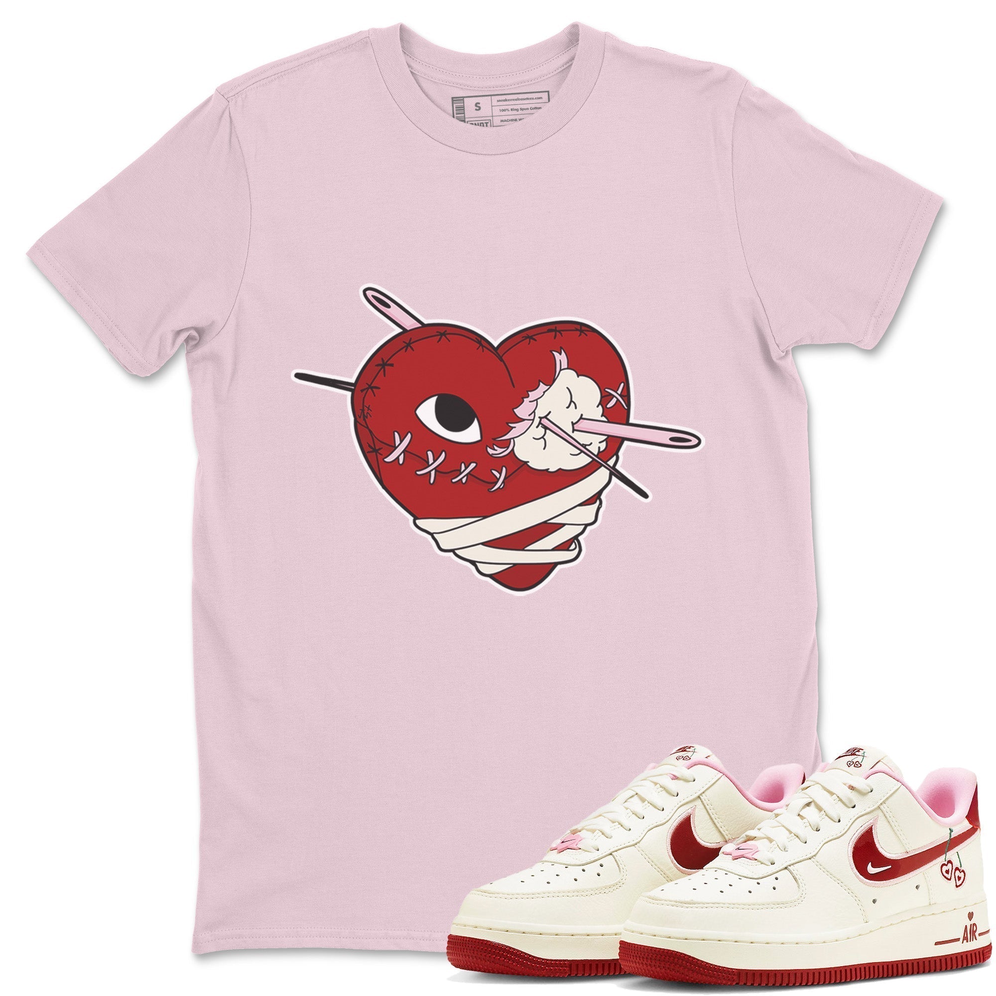 Air Force 1 Valentines Day Sneaker Match Tees Hurt Heart Sneaker Tees Air Force 1 Valentines Day Jordan to match sneaker T-Shirt Crew Neck Shirts