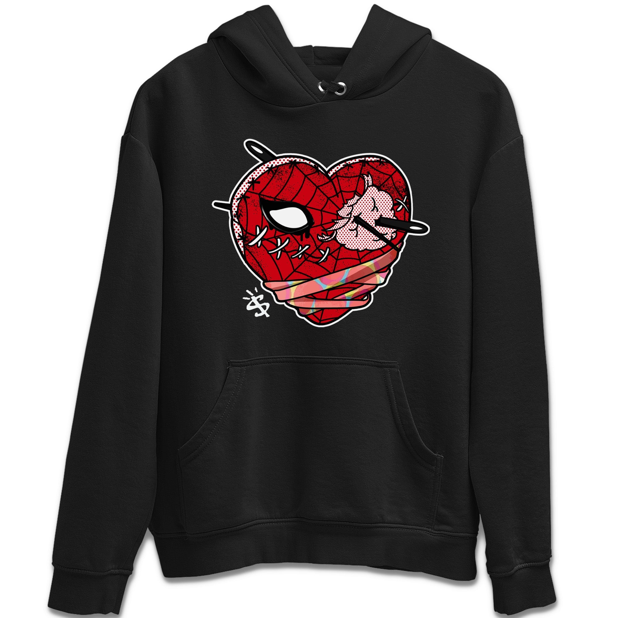 Air Jordan 1 Spider Man Sneaker Match Tees Hurt Heart Sneaker Release Tees Spider-Man: Across the Spider-Verse x Air Jordan 1 Sneaker Release Tees Unisex Shirts Black 2