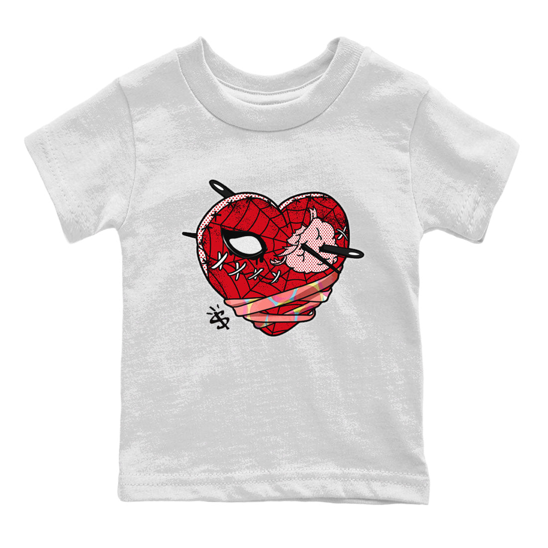 Air Jordan 1 Spider Man Sneaker Match Tees Hurt Heart Sneaker Release Tees Spider-Man: Across the Spider-Verse x Air Jordan 1 Sneaker Release Tees Kids Shirts White 2