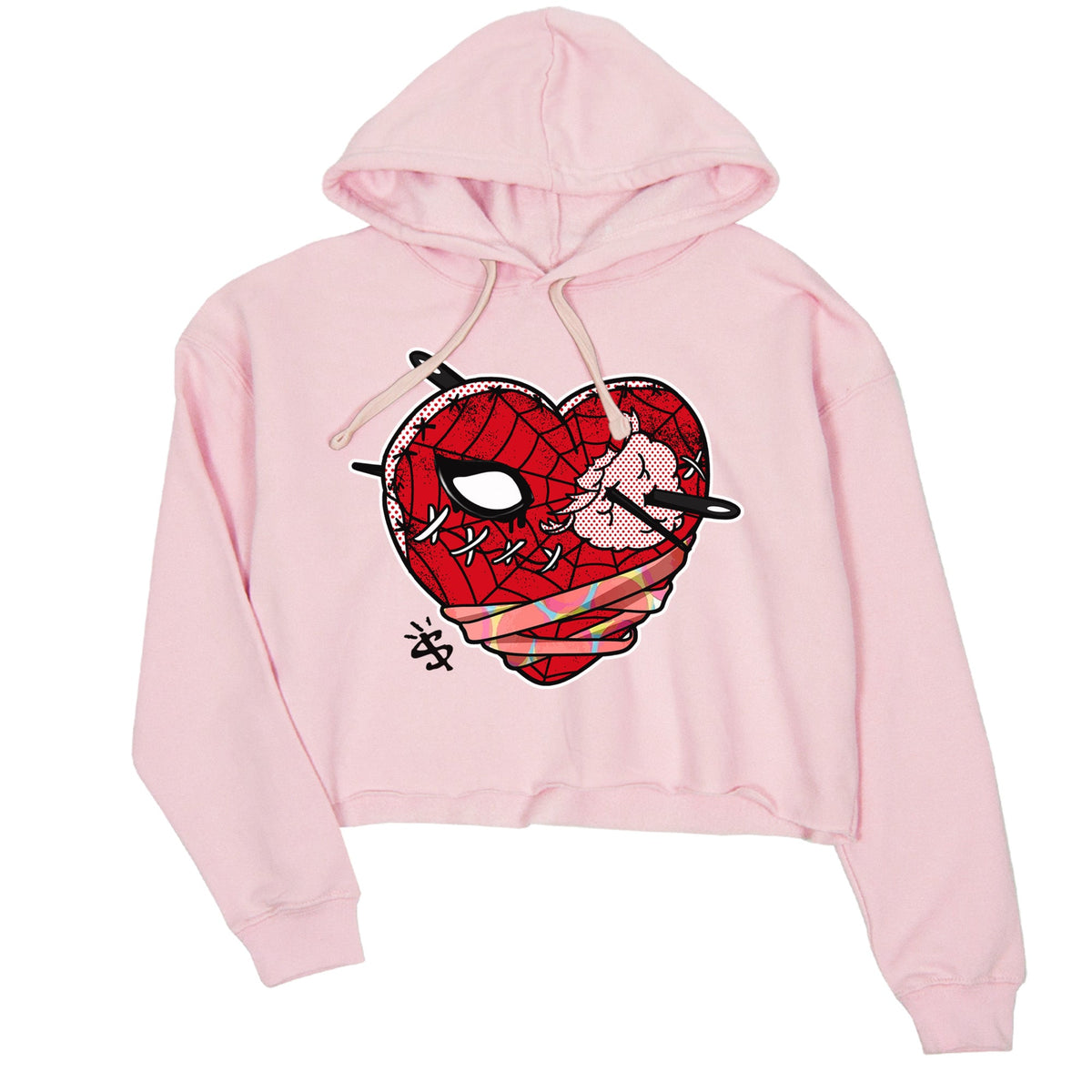 Air Jordan 1 Spider Man Sneaker Match Tees Hurt Heart Sneaker Release Tees Spider-Man: Across the Spider-Verse x Air Jordan 1 Sneaker Release Tees Women's Shirts Pink 2