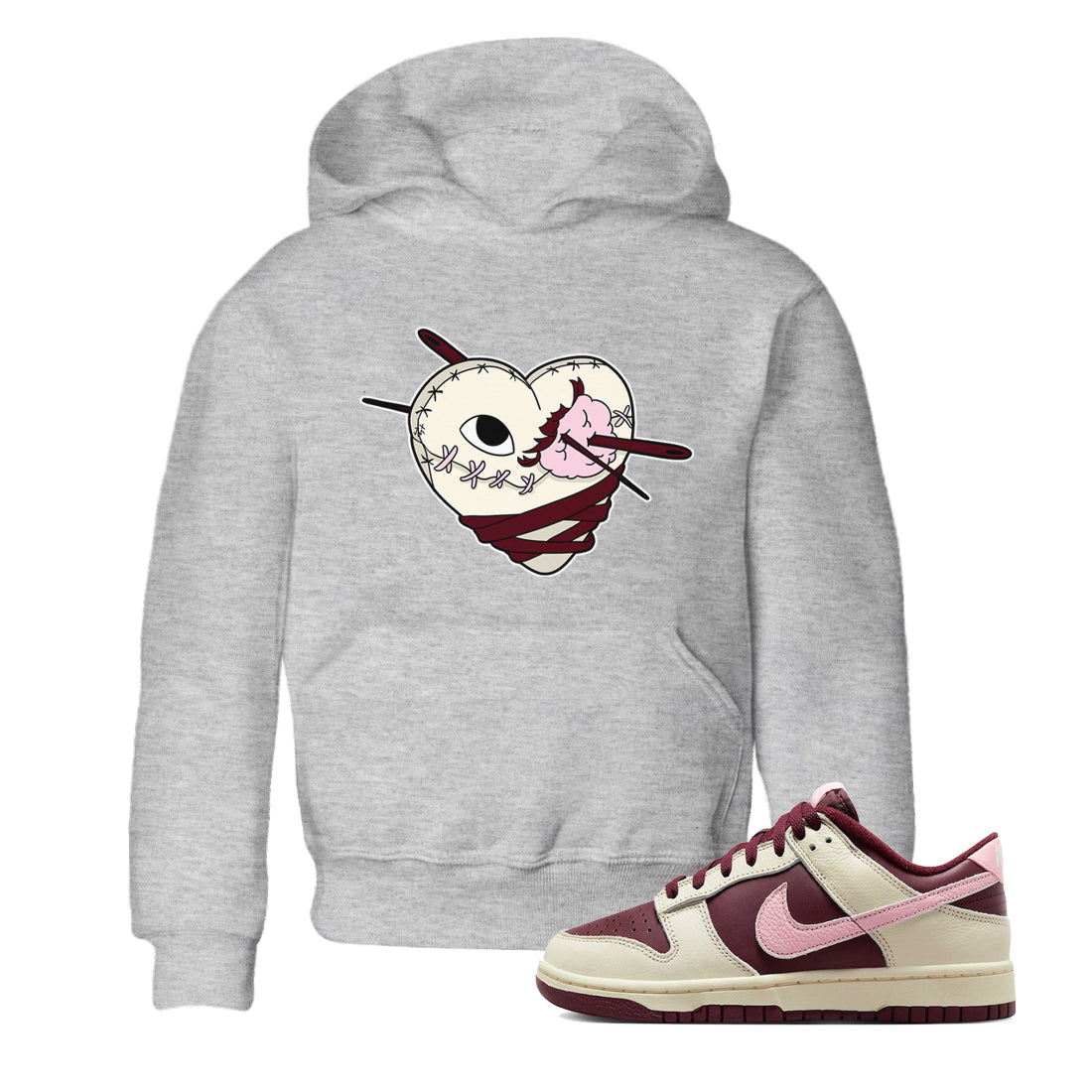 Dunk Valentines Day Sneaker Match Tees Hurt Heart Sneaker Tees Dunk Valentines Day Jordan to match sneaker T-Shirt Kids Shirts