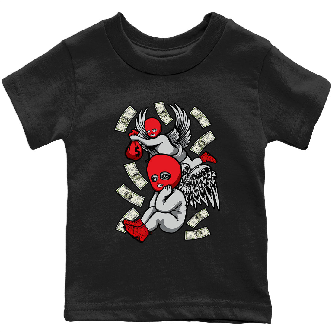Jordan 9 Chile Red Shirt To Match Jordans Hustle Angels Sneaker Tees Jordan 9 Chile Red Drip Gear Zone Sneaker Matching Clothing Kids Shirts