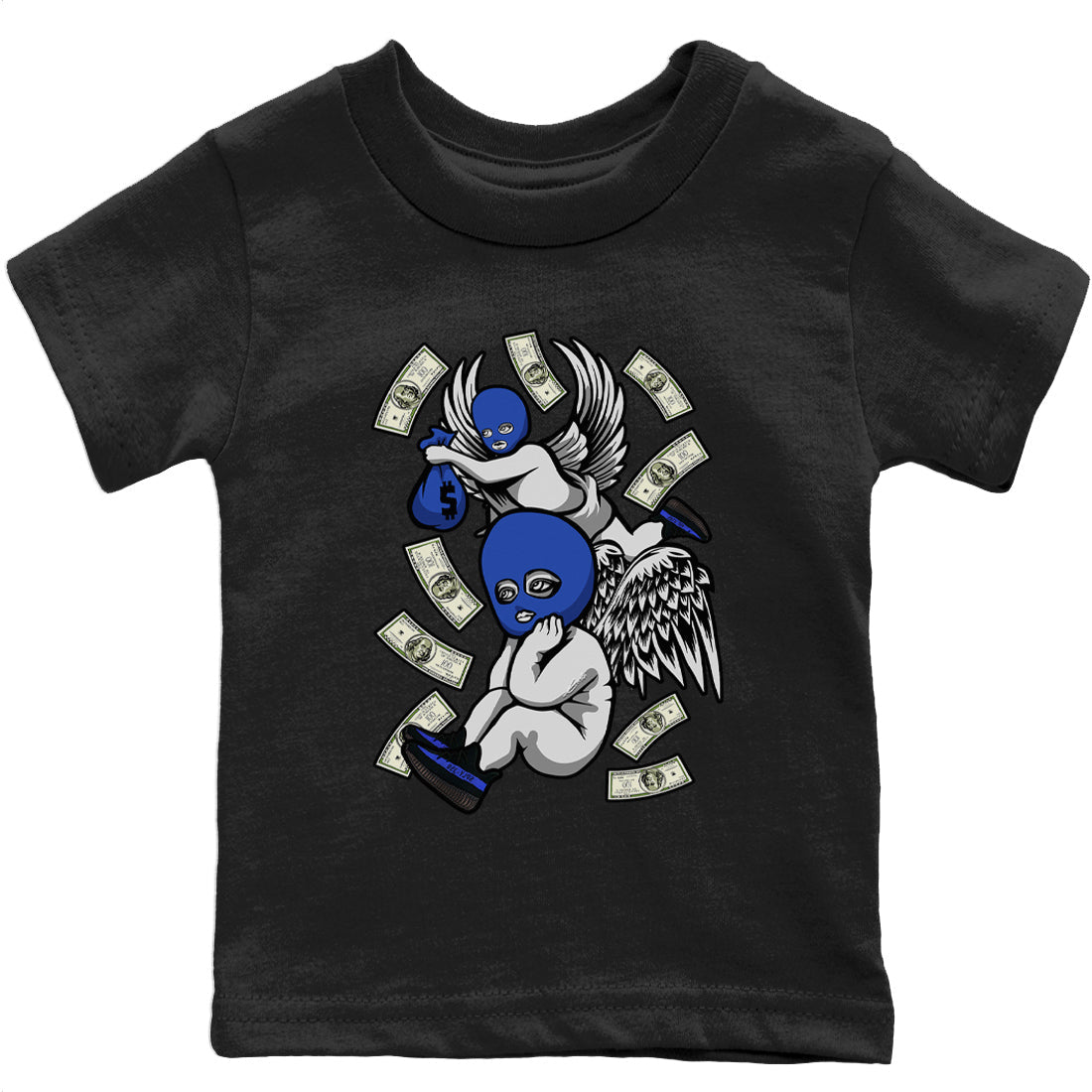 Yeezy 350 Dazzling Blue Shirt To Match Jordans Hustle Angels Sneaker Tees Yeezy 350 Dazzling Blue Drip Gear Zone Sneaker Matching Clothing Kids Shirts