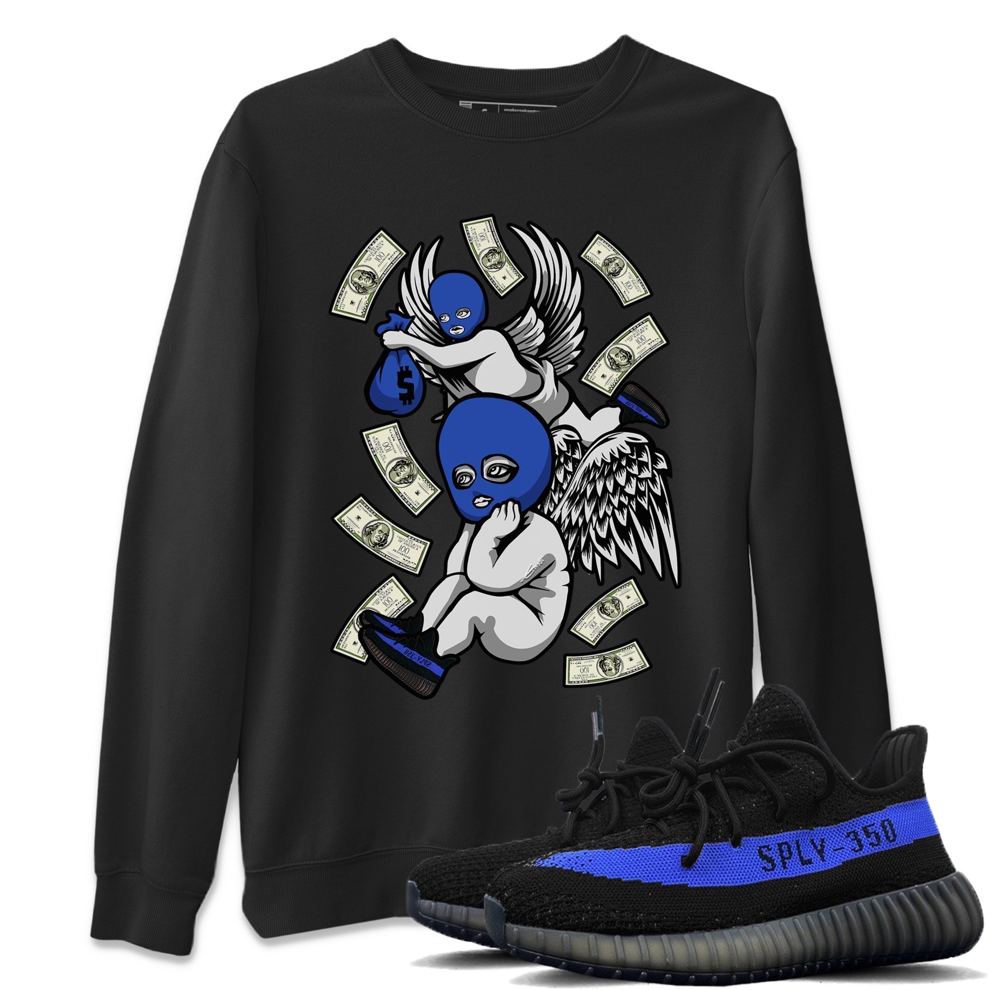 Yeezy 350 Dazzling Blue Shirt To Match Jordans Hustle Angels Sneaker Tees Yeezy 350 Dazzling Blue Drip Gear Zone Sneaker Matching Clothing Unisex Shirts