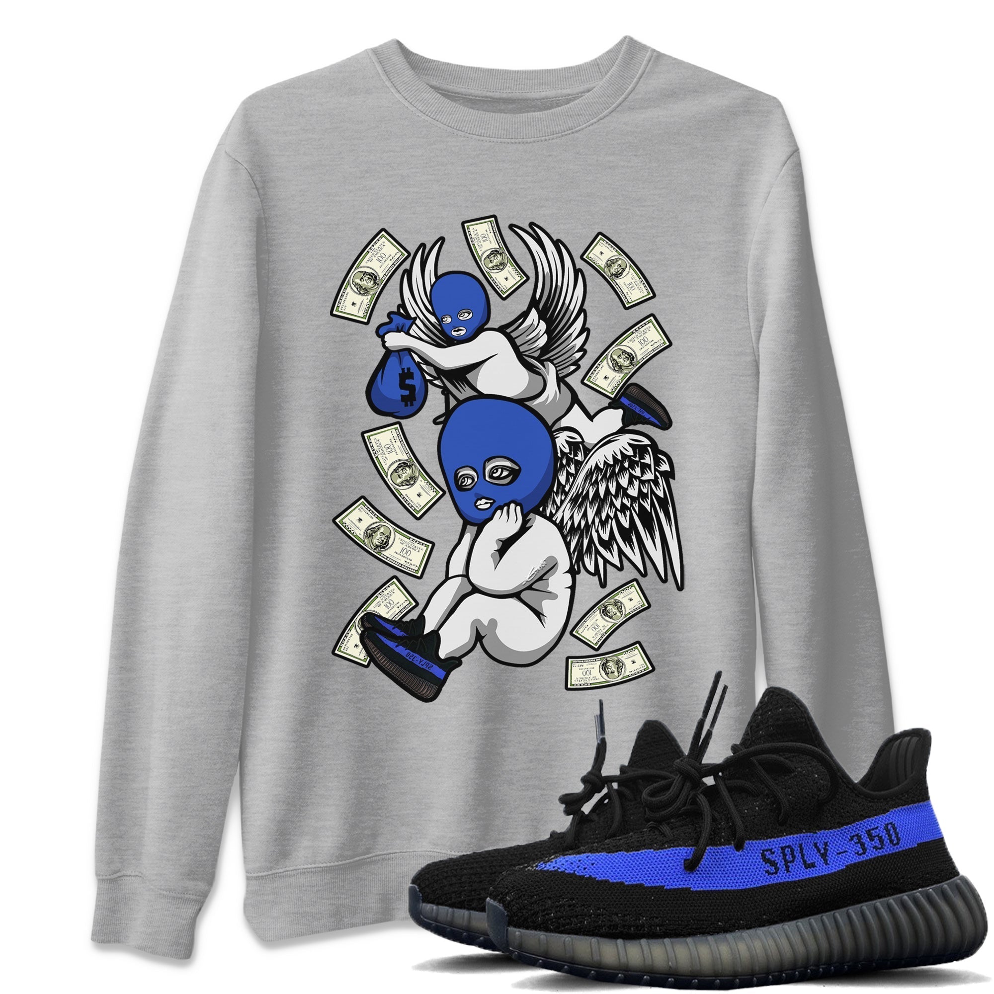 Yeezy 350 Dazzling Blue Shirt To Match Jordans Hustle Angels Sneaker Tees Yeezy 350 Dazzling Blue Drip Gear Zone Sneaker Matching Clothing Unisex Shirts