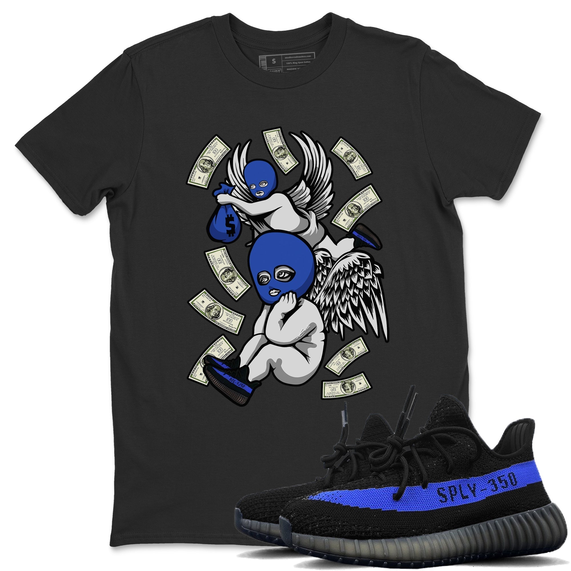 Yeezy 350 Dazzling Blue Shirt To Match Jordans Hustle Angels Sneaker Tees Yeezy 350 Dazzling Blue Drip Gear Zone Sneaker Matching Clothing Unisex Shirts