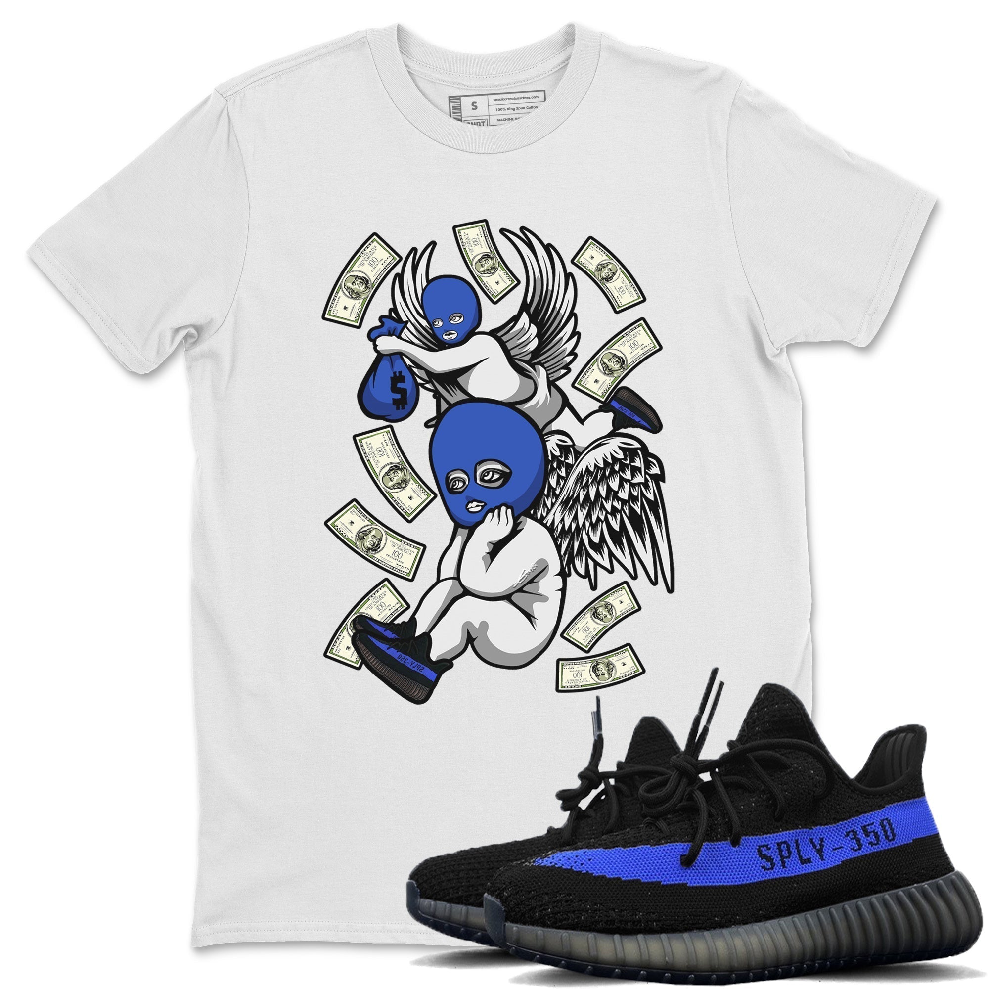 Yeezy 350 Dazzling Blue Shirt To Match Jordans Hustle Angels Sneaker Tees Yeezy 350 Dazzling Blue Drip Gear Zone Sneaker Matching Clothing Unisex Shirts