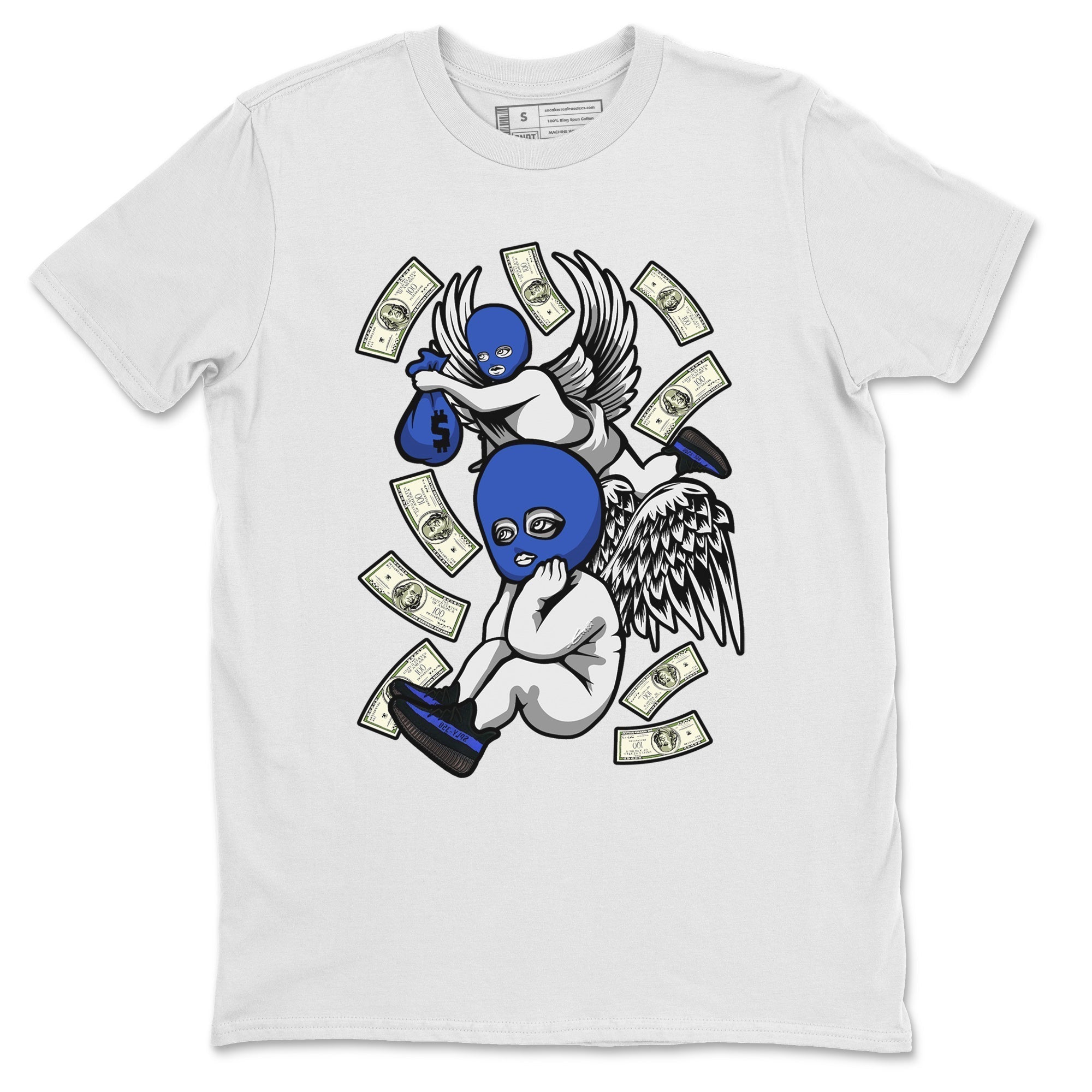 Yeezy 350 Dazzling Blue Shirt To Match Jordans Hustle Angels Sneaker Tees Yeezy 350 Dazzling Blue Drip Gear Zone Sneaker Matching Clothing Unisex Shirts
