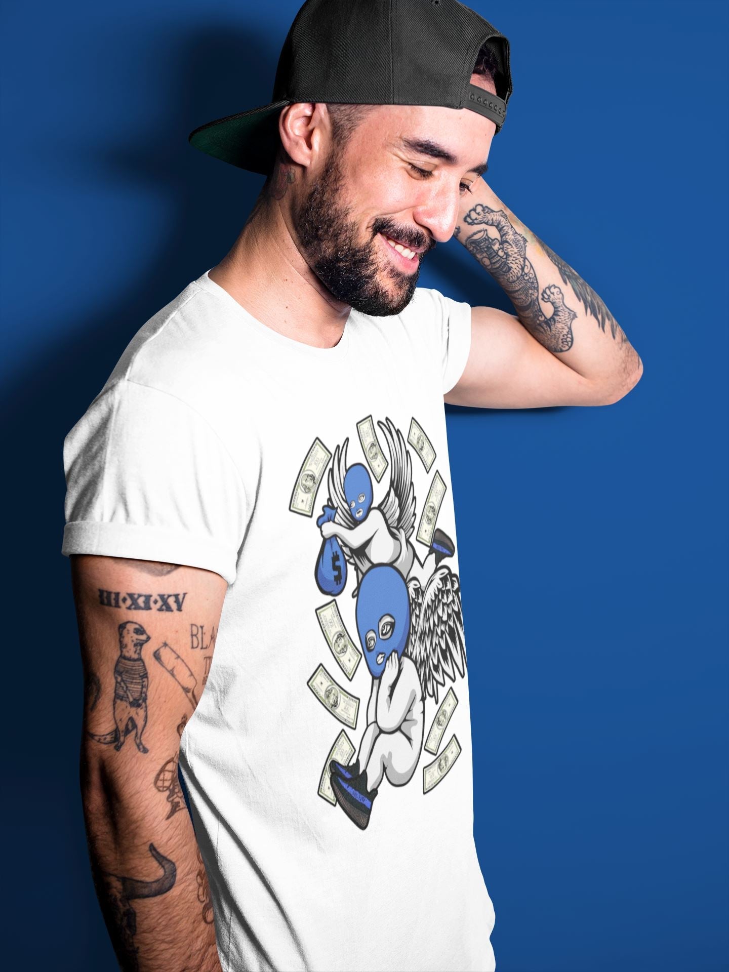 Yeezy 350 Dazzling Blue Shirt To Match Jordans Hustle Angels Sneaker Tees Yeezy 350 Dazzling Blue Drip Gear Zone Sneaker Matching Clothing Unisex Shirts