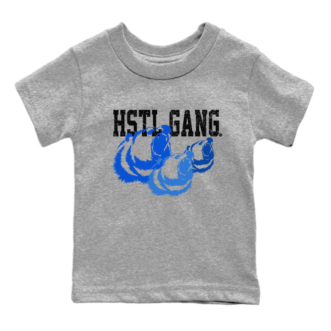 1s Royal Reimagined shirt to match jordans Hustle Gang sneaker tees Air Jordan 1 Royal Reimagined Drip Gear Zone Kids Baby Toddler sneaker shirts Heather Grey 2 T-Shirt