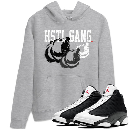 Air Jordan 13 Black Flint Sneaker Tees Drip Gear Zone Hustle Gang Sneaker Tees AJ13 Black Flint Shirt Unisex Shirts Heather Grey 1