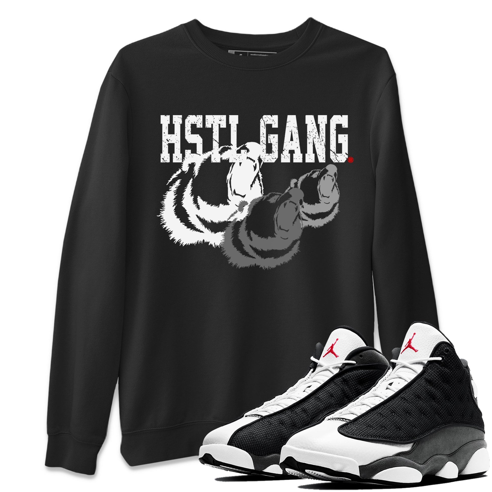 Air Jordan 13 Black Flint Sneaker Tees Drip Gear Zone Hustle Gang Sneaker Tees AJ13 Black Flint Shirt Unisex Shirts Black 1