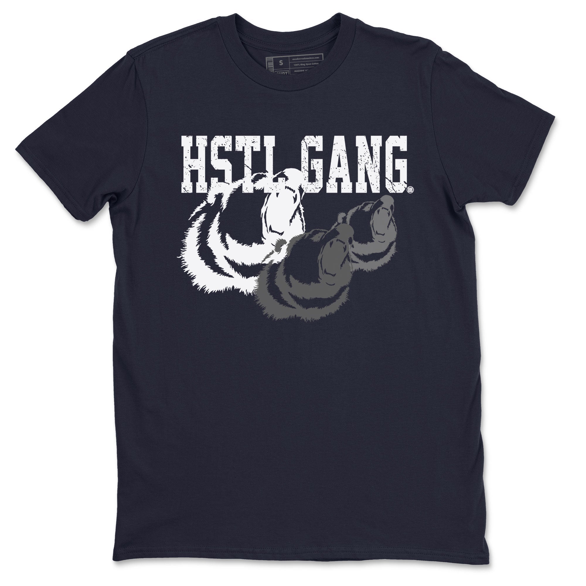 Georgetown 5s shirt to match jordans Hustle Gang Streetwear Sneaker Shirt Air Jordan 5 Retro Georgetown Drip Gear Zone Sneaker Matching Clothing Unisex Navy 2 T-Shirt