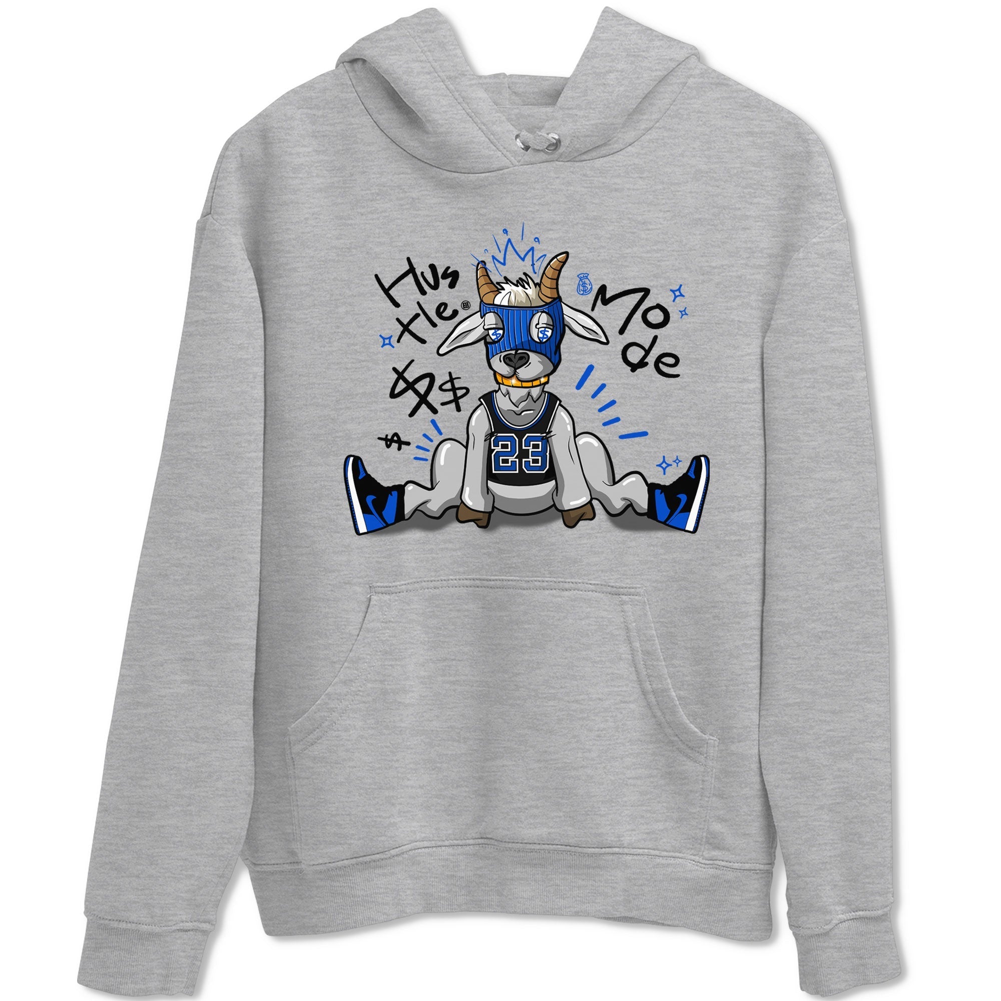 Jordan 1 Retro High OG Royal Reimagined shirt to match jordans Hustle Goat sneaker tees Air Jordan 1 Royal Reimagined Drip Gear Zones Unisex Sneaker Matching Clothes Heather Grey 2 T-Shirt