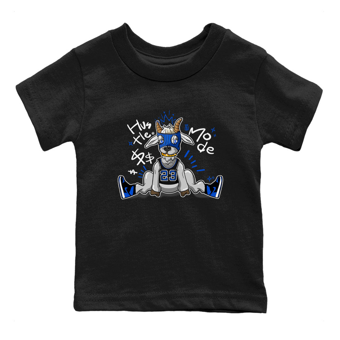 Jordan 1 Retro High OG Royal Reimagined shirt to match jordans Hustle Goat sneaker tees Air Jordan 1 Royal Reimagined Drip Gear Zones Baby Toddler Sneaker Matching Shirt Black 2 T-Shirt