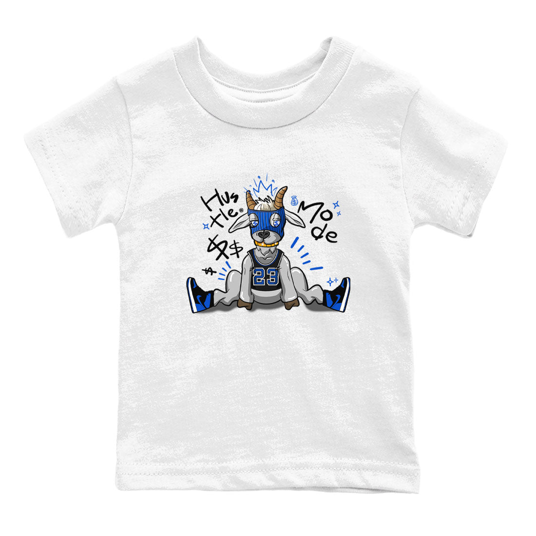 Jordan 1 Retro High OG Royal Reimagined shirt to match jordans Hustle Goat sneaker tees Air Jordan 1 Royal Reimagined Drip Gear Zones Baby Toddler Sneaker Matching Shirt White 2 T-Shirt