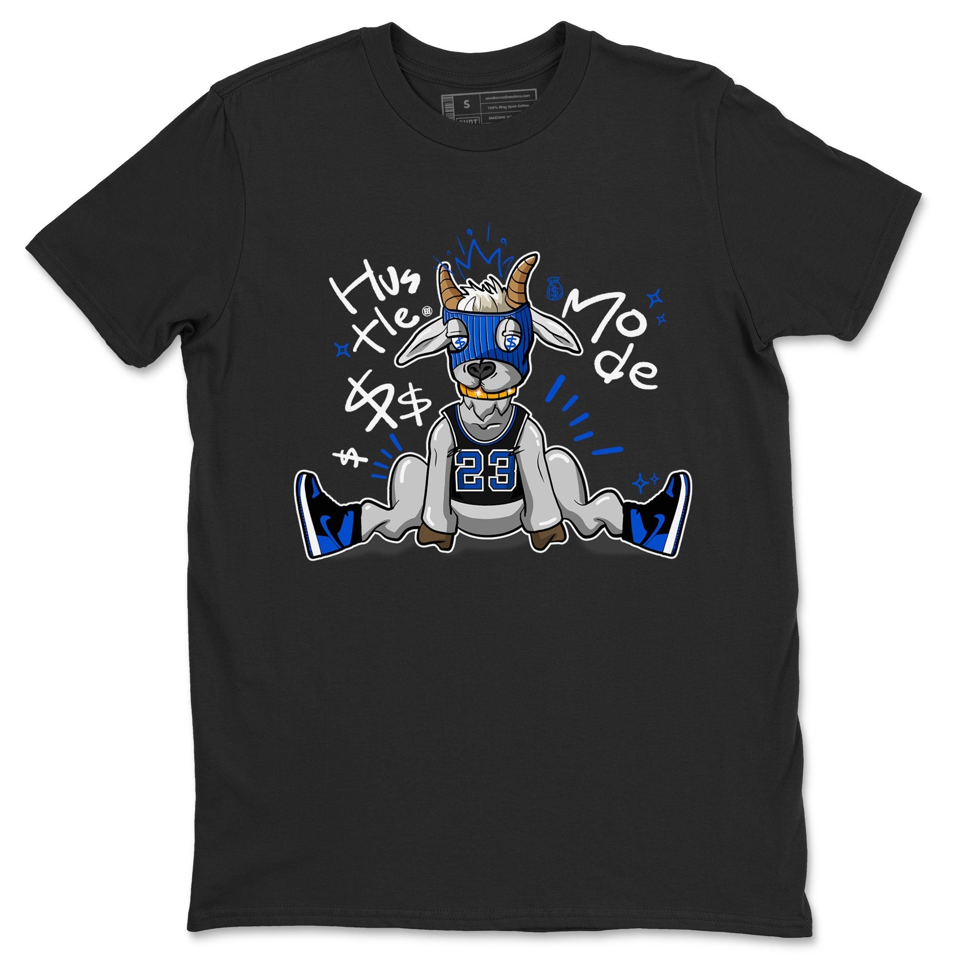 Jordan 1 Retro High OG Royal Reimagined shirt to match jordans Hustle Goat sneaker tees Air Jordan 1 Royal Reimagined Drip Gear Zones Unisex Sneaker Matching Clothes Black 2 T-Shirt
