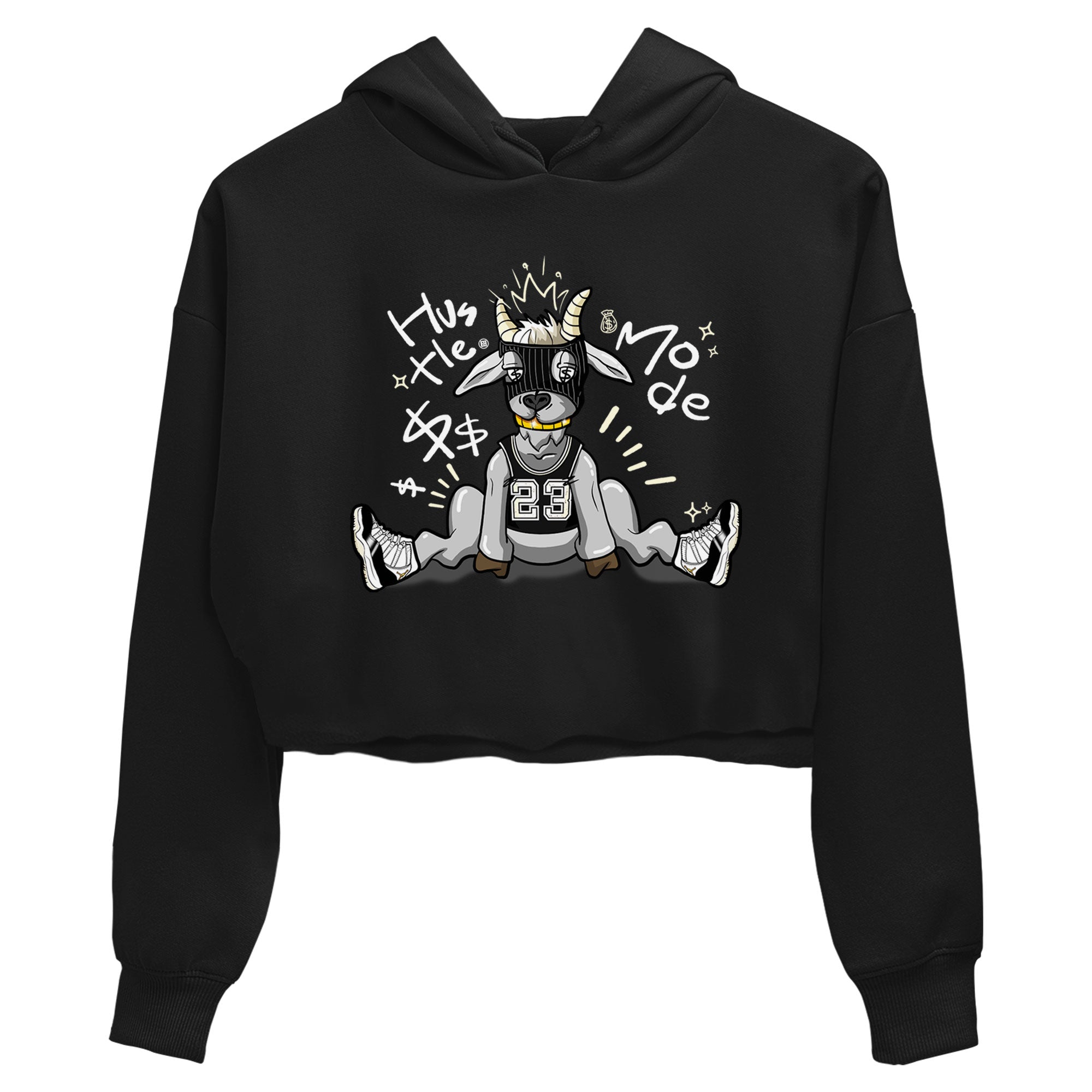 Air Jordan 11 Retro Gratitude shirt to match jordans Hustle Goat sneaker match tees Air Jordan 11 Gratitude Drip Gear Zone Black 2 Crop T-Shirt