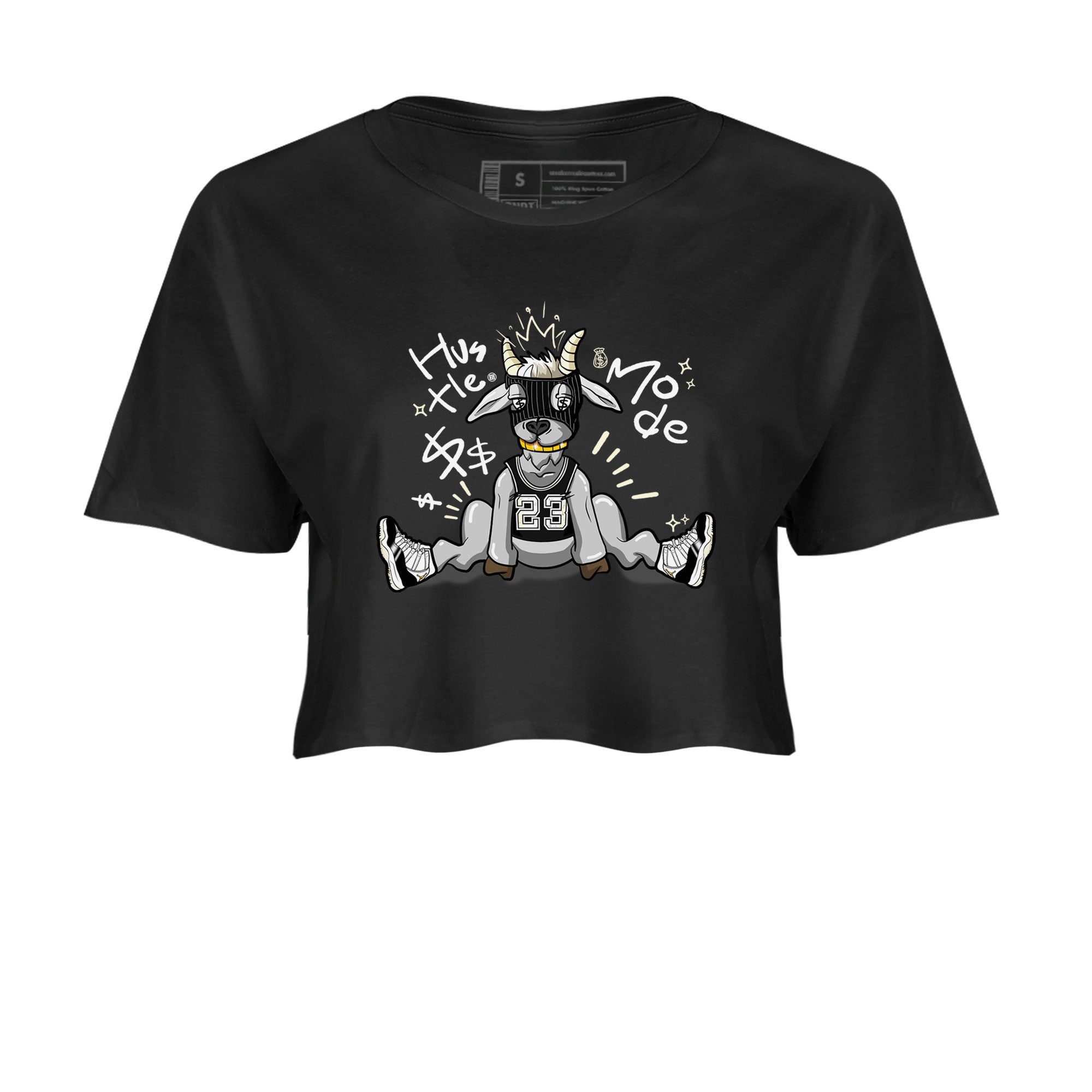 Air Jordan 11 Retro Gratitude shirt to match jordans Hustle Goat sneaker match tees Air Jordan 11 Gratitude Drip Gear Zone Black 2 Crop T-Shirt