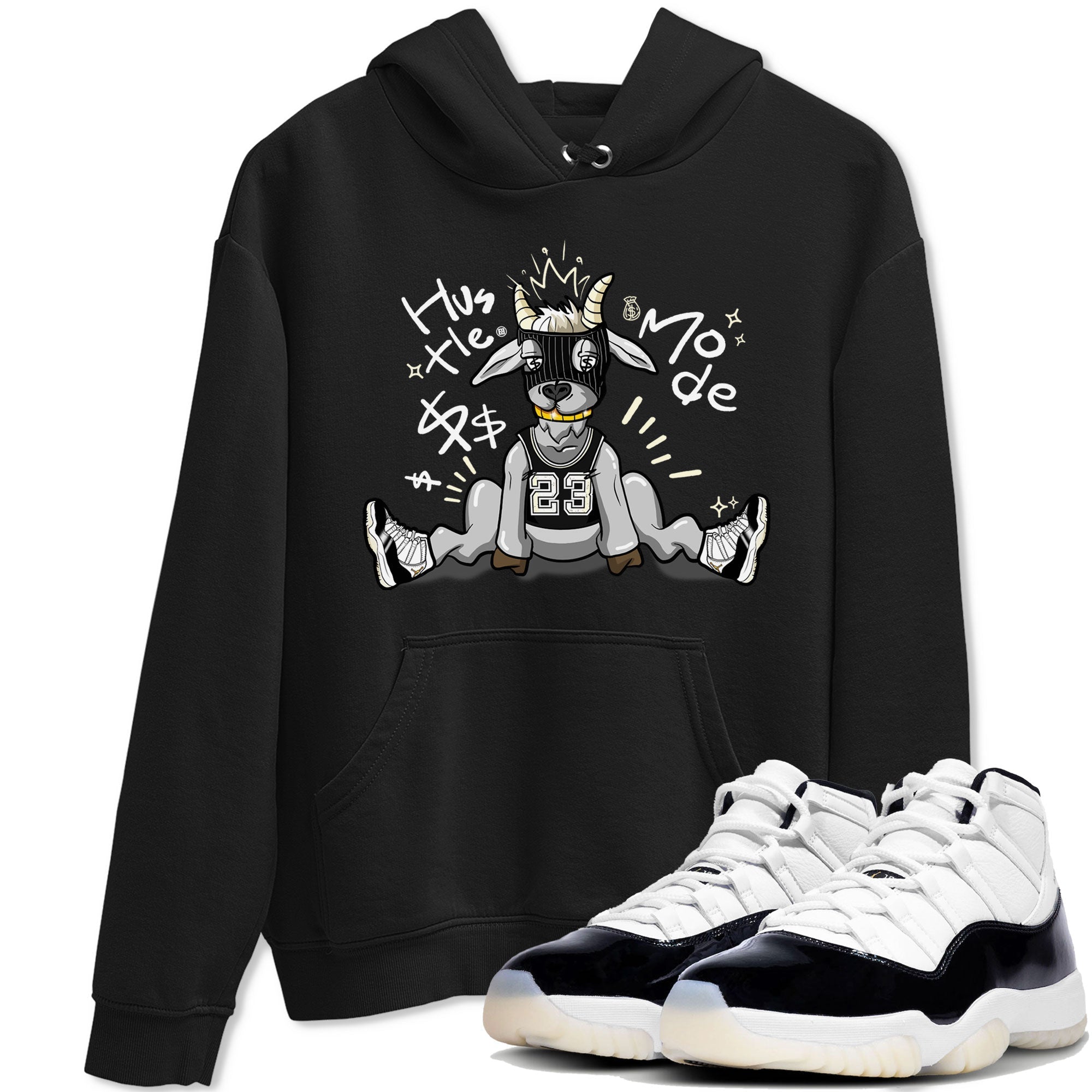Air Jordan 11 Retro Gratitude shirt to match jordans Hustle Goat sneaker match tees Air Jordan 11 Gratitude Drip Gear Zone Unisex Black 1 T-Shirt