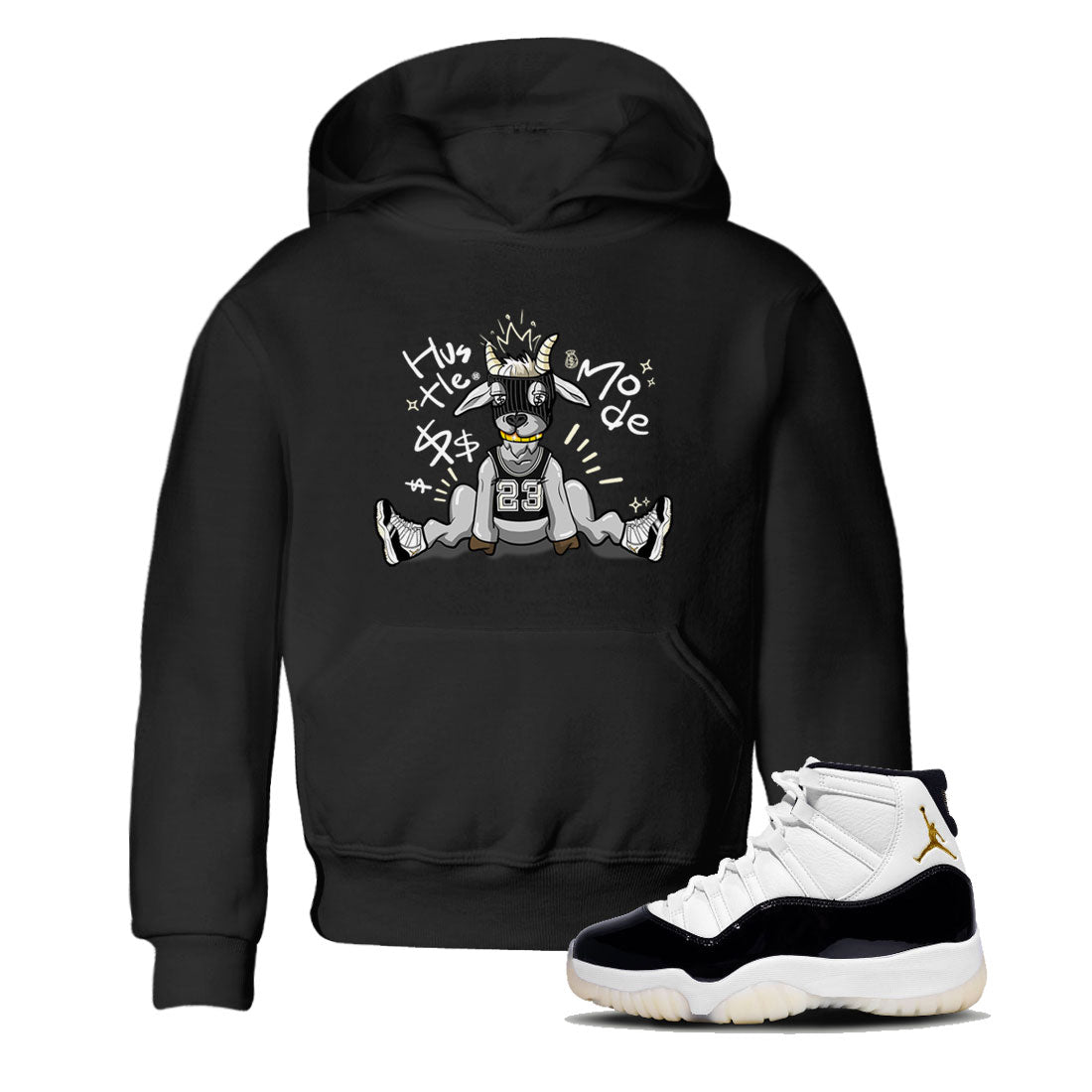 Air Jordan 11 Retro Gratitude shirt to match jordans Hustle Goat sneaker match tees Air Jordan 11 Gratitude Drip Gear Zone Baby Toddler Black 1 T-Shirt