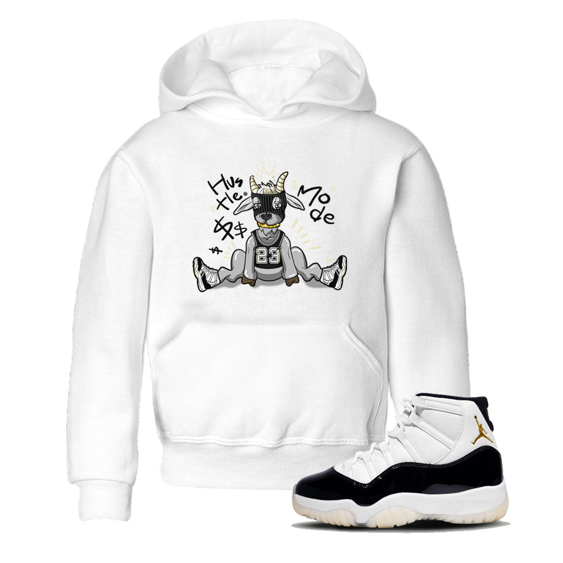 Air Jordan 11 Retro Gratitude shirt to match jordans Hustle Goat sneaker match tees Air Jordan 11 Gratitude Drip Gear Zone Baby Toddler White 1 T-Shirt