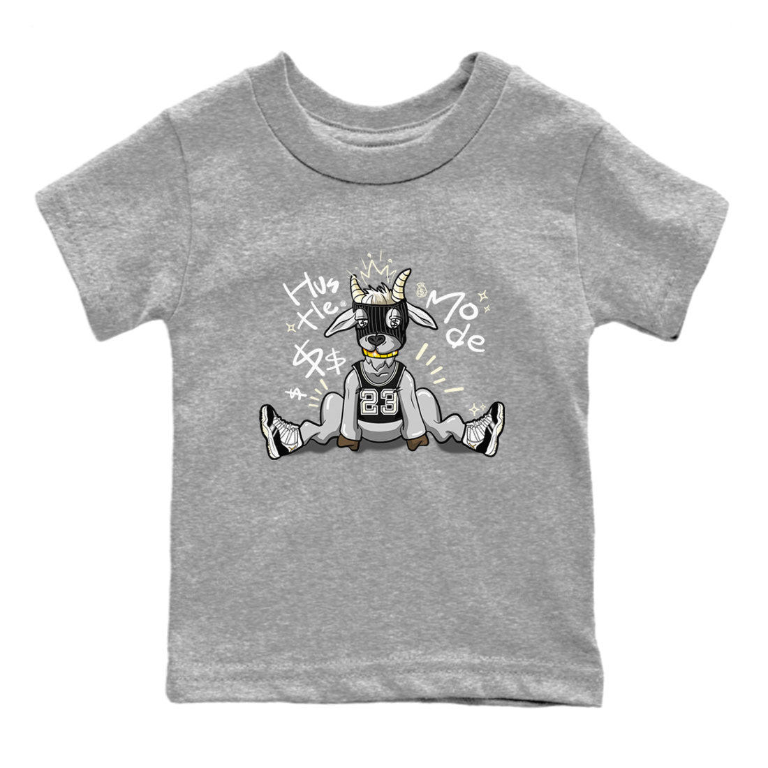 Air Jordan 11 Retro Gratitude shirt to match jordans Hustle Goat sneaker match tees Air Jordan 11 Gratitude Drip Gear Zone Baby Toddler Heather Grey 2 T-Shirt