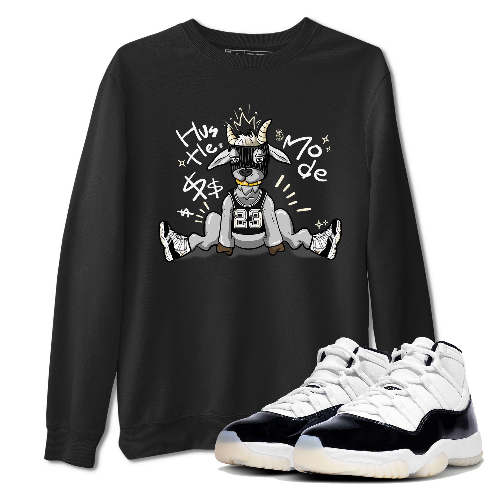 Air Jordan 11 Retro Gratitude shirt to match jordans Hustle Goat sneaker match tees Air Jordan 11 Gratitude Drip Gear Zone Unisex Black 1 T-Shirt