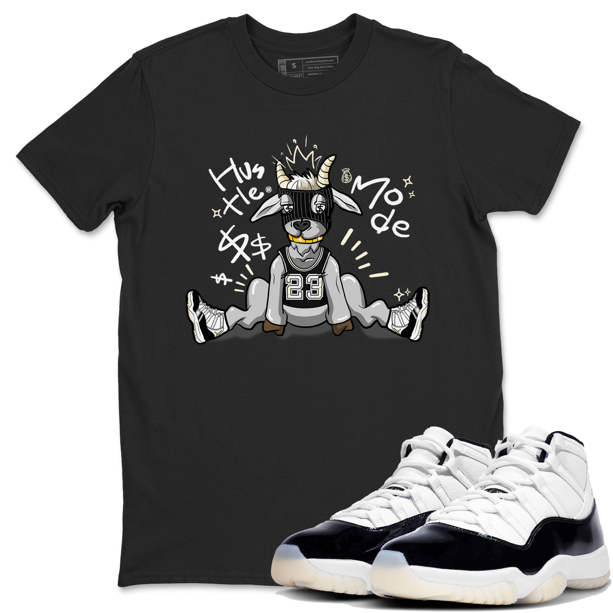 Air Jordan 11 Retro Gratitude shirt to match jordans Hustle Goat sneaker match tees Air Jordan 11 Gratitude Drip Gear Zone Unisex Black 1 T-Shirt