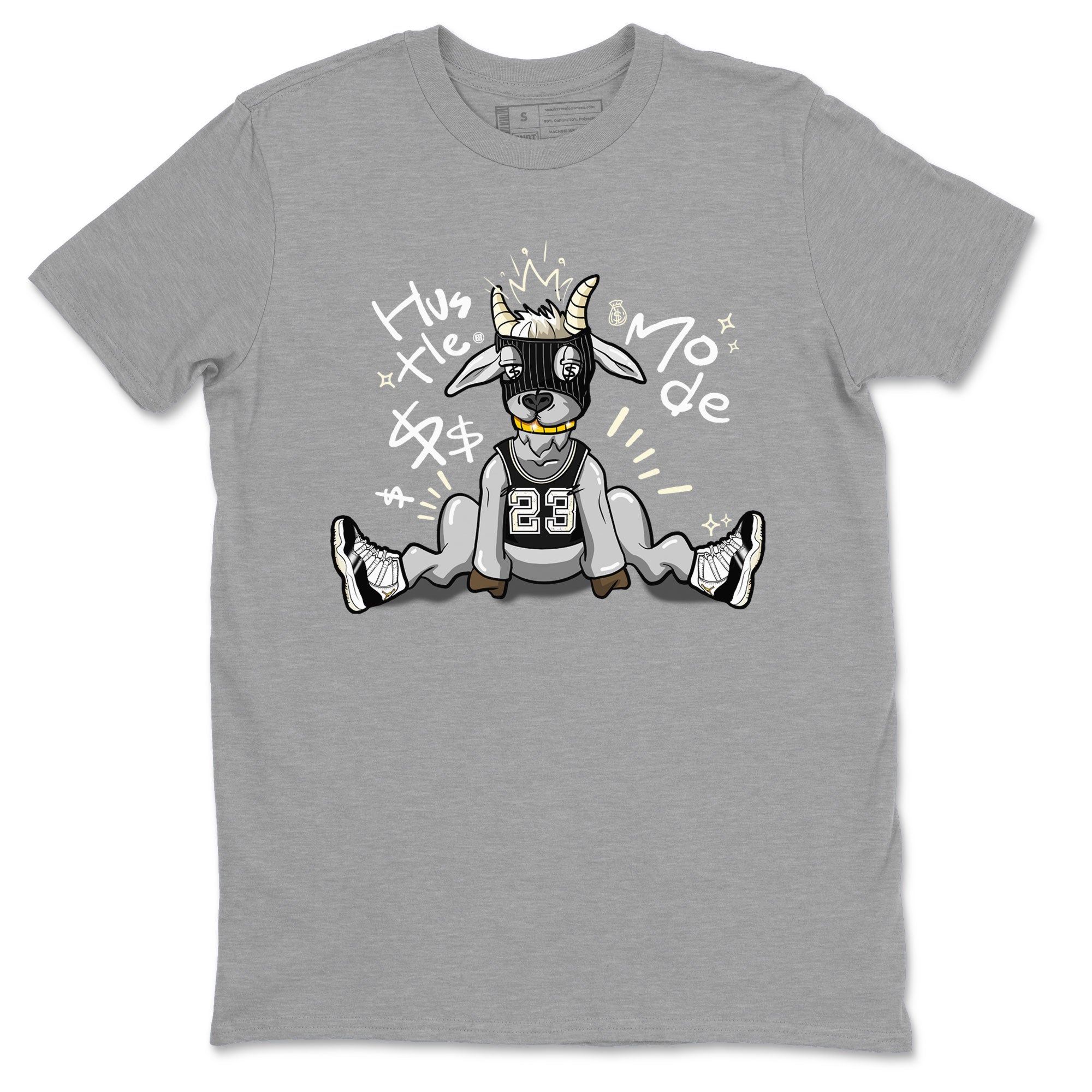 Air Jordan 11 Retro Gratitude shirt to match jordans Hustle Goat sneaker match tees Air Jordan 11 Gratitude Drip Gear Zone Unisex Heather Grey 2 T-Shirt