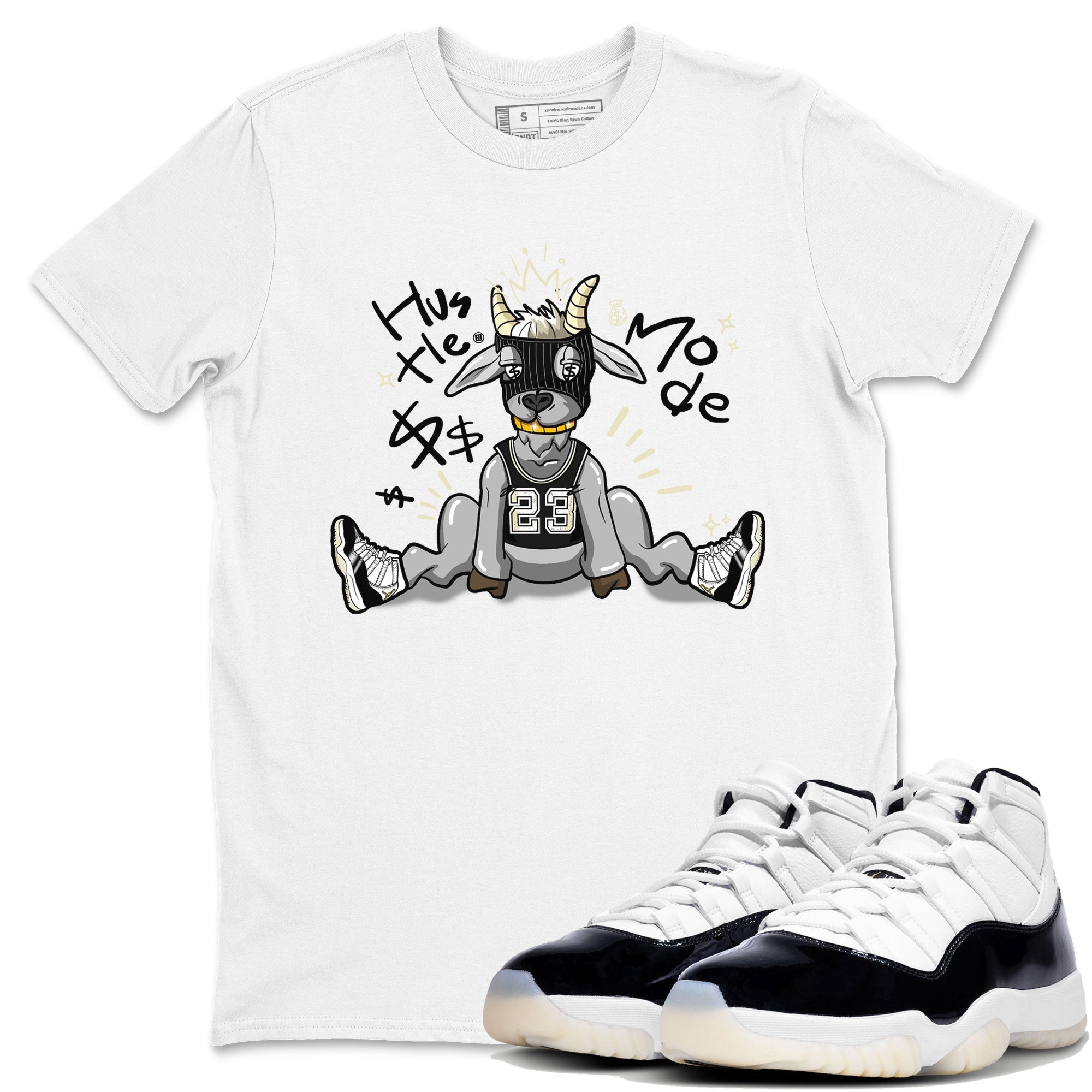 Air Jordan 11 Retro Gratitude shirt to match jordans Hustle Goat sneaker match tees Air Jordan 11 Gratitude Drip Gear Zone Unisex White 1 T-Shirt