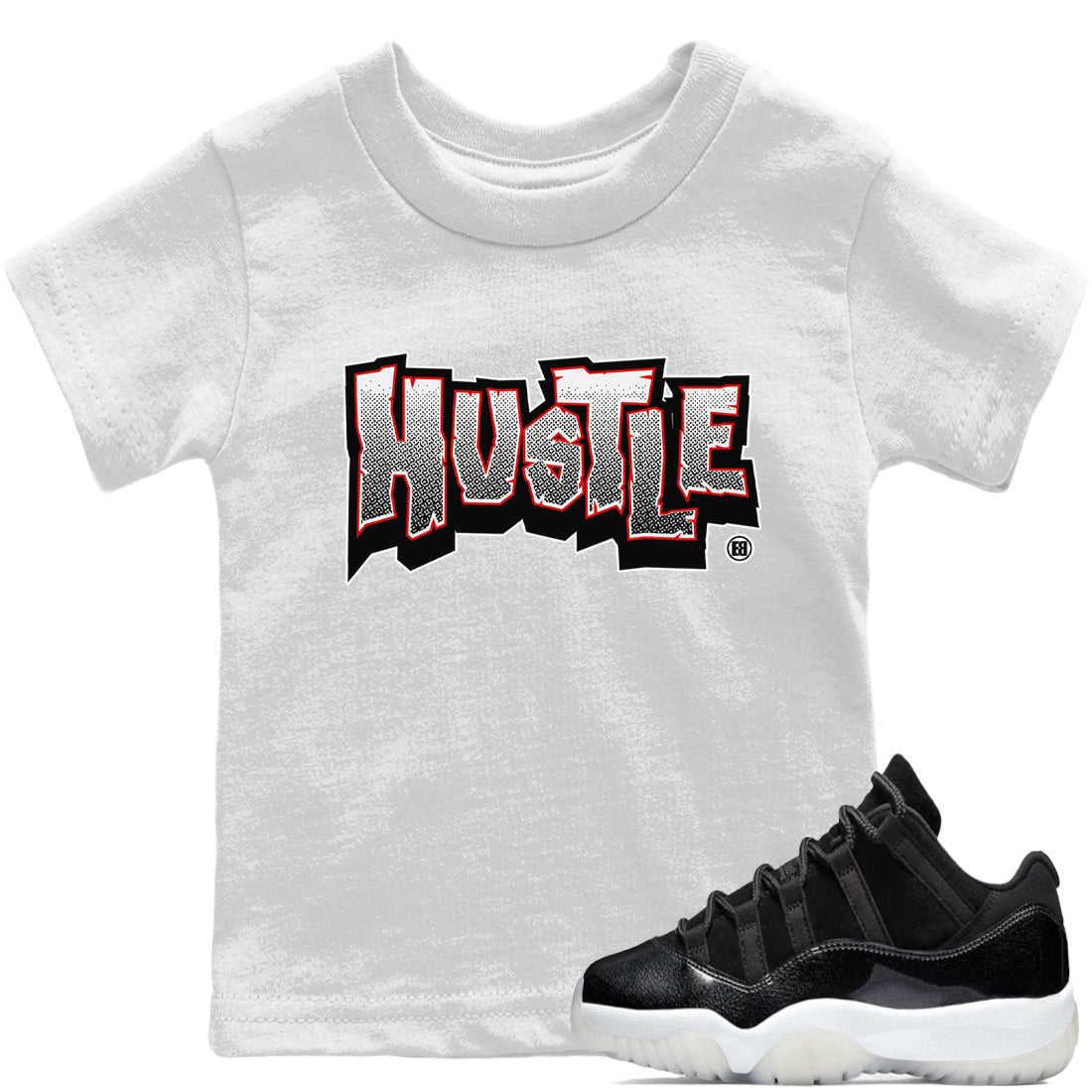 Jordan 11 72-10 Sneaker Matching T-Shirt Hustle Graffiti Sneaker Tees Jordan 11 72-10 Sneaker Release Tees Kids Shirts