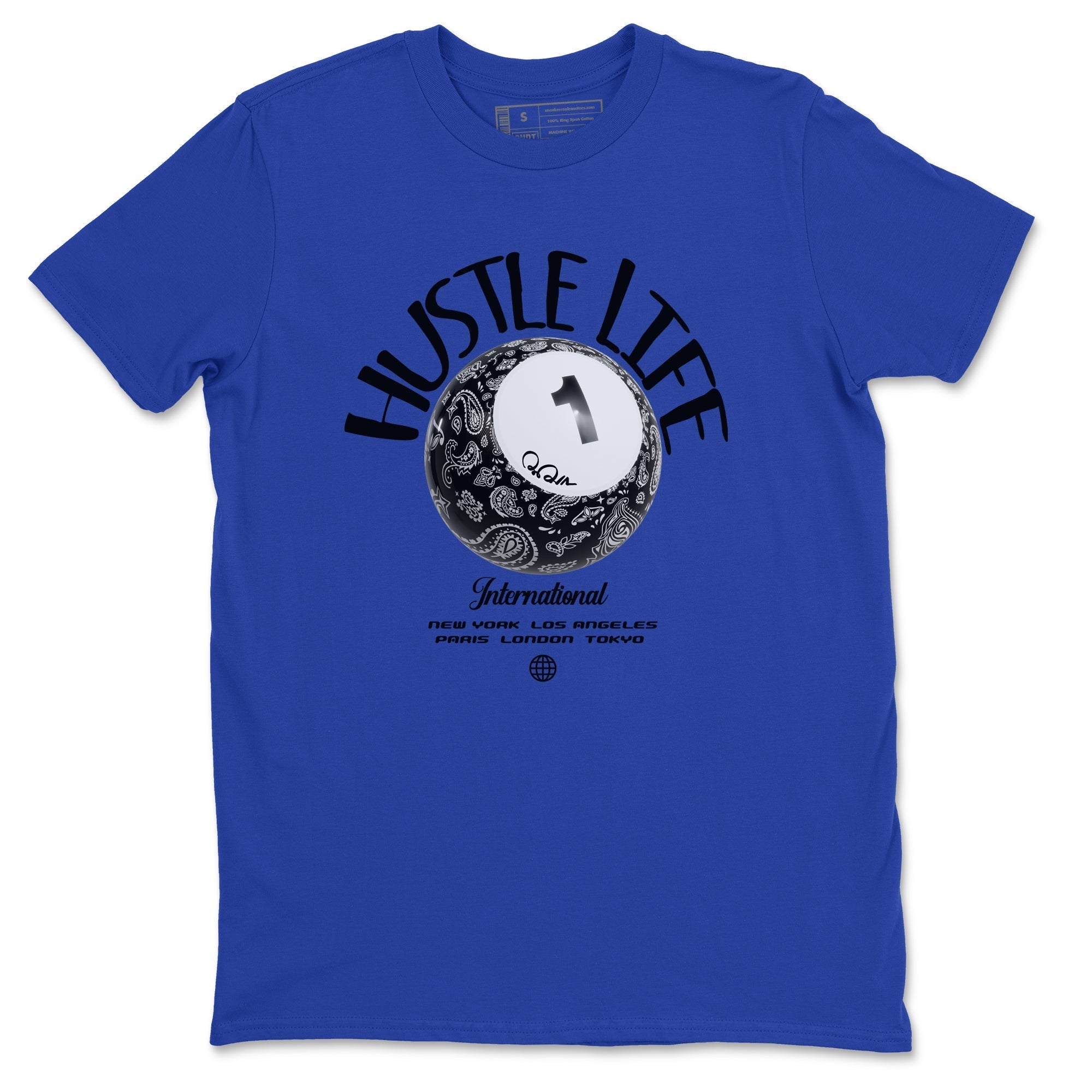 Air Jordan 1Royal Reimagined shirt to match jordans Hustle Life sneaker tees AJ1Royal Reimagined Drip Gear Zone Unisex Sneaker Tees and Sneaker Match T-Shirt Royal Blue 2 T-Shirt