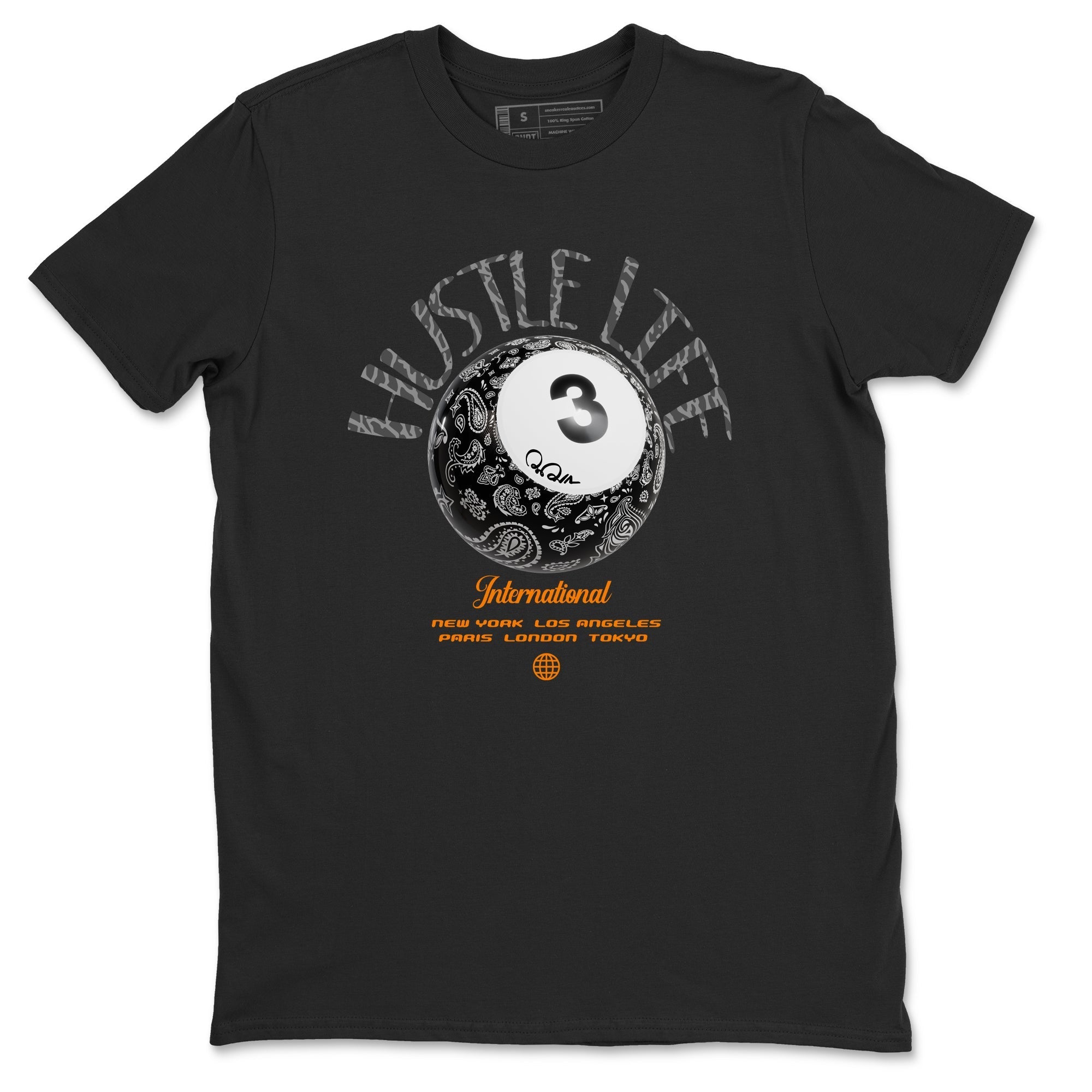 Air Jordan 3 Fear shirt to match jordans Hustle Life sneaker tees AJ3 Fear Drip Gear Zone Unisex Black 2 T-Shirt