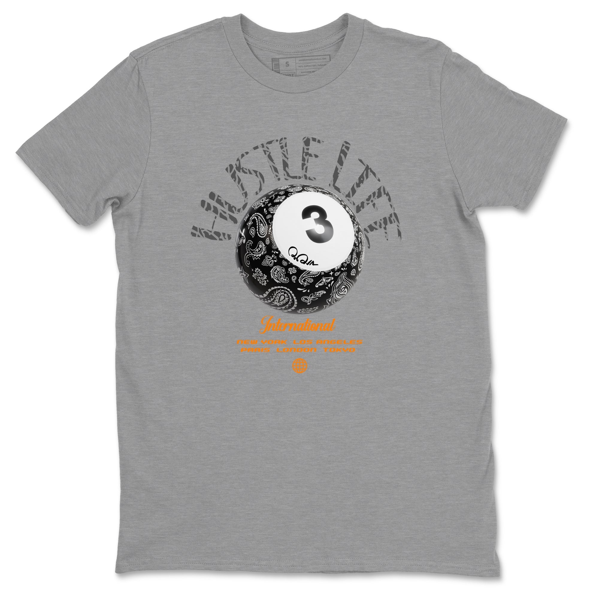 Air Jordan 3 Fear shirt to match jordans Hustle Life sneaker tees AJ3 Fear Drip Gear Zone Unisex Heather Grey 2 T-Shirt