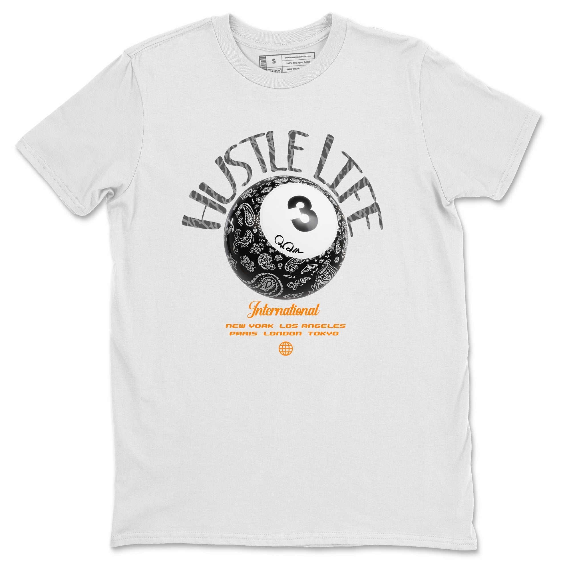 Air Jordan 3 Fear shirt to match jordans Hustle Life sneaker tees AJ3 Fear Drip Gear Zone Unisex White 2 T-Shirt