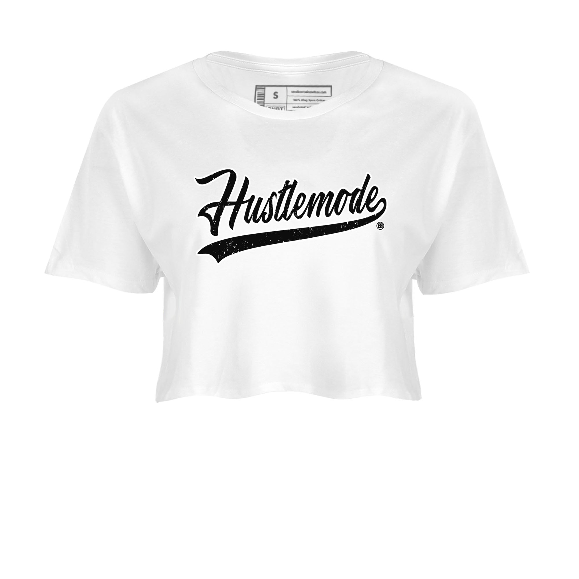 Air Jordan 1 High OG Black White shirt to match jordans streetwear brand Hustle Mode sneaker tees 1s Black White Drip Gear Zone White 2 crop length shirt