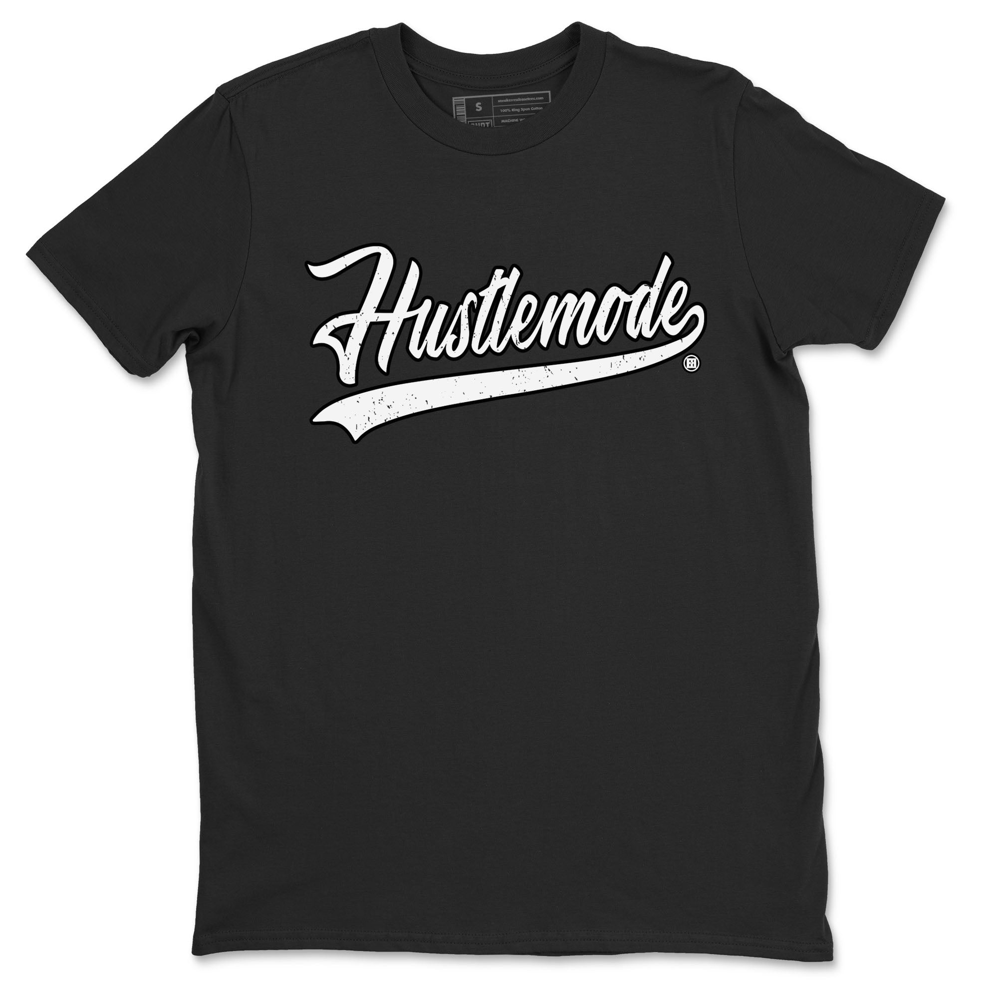 Air Jordan 1 High OG Black White shirt to match jordans streetwear brand Hustle Mode sneaker tees 1s Black White Drip Gear Zone unisex cotton Black 2 crew neck shirt