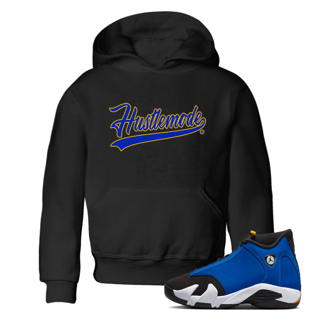 Air Jordan 14 Laney Sneaker Match Tees Hustle Mode Streetwear Sneaker Shirt Jordan 14 Laney Sneaker Release Tees Kids Shirts Black 1