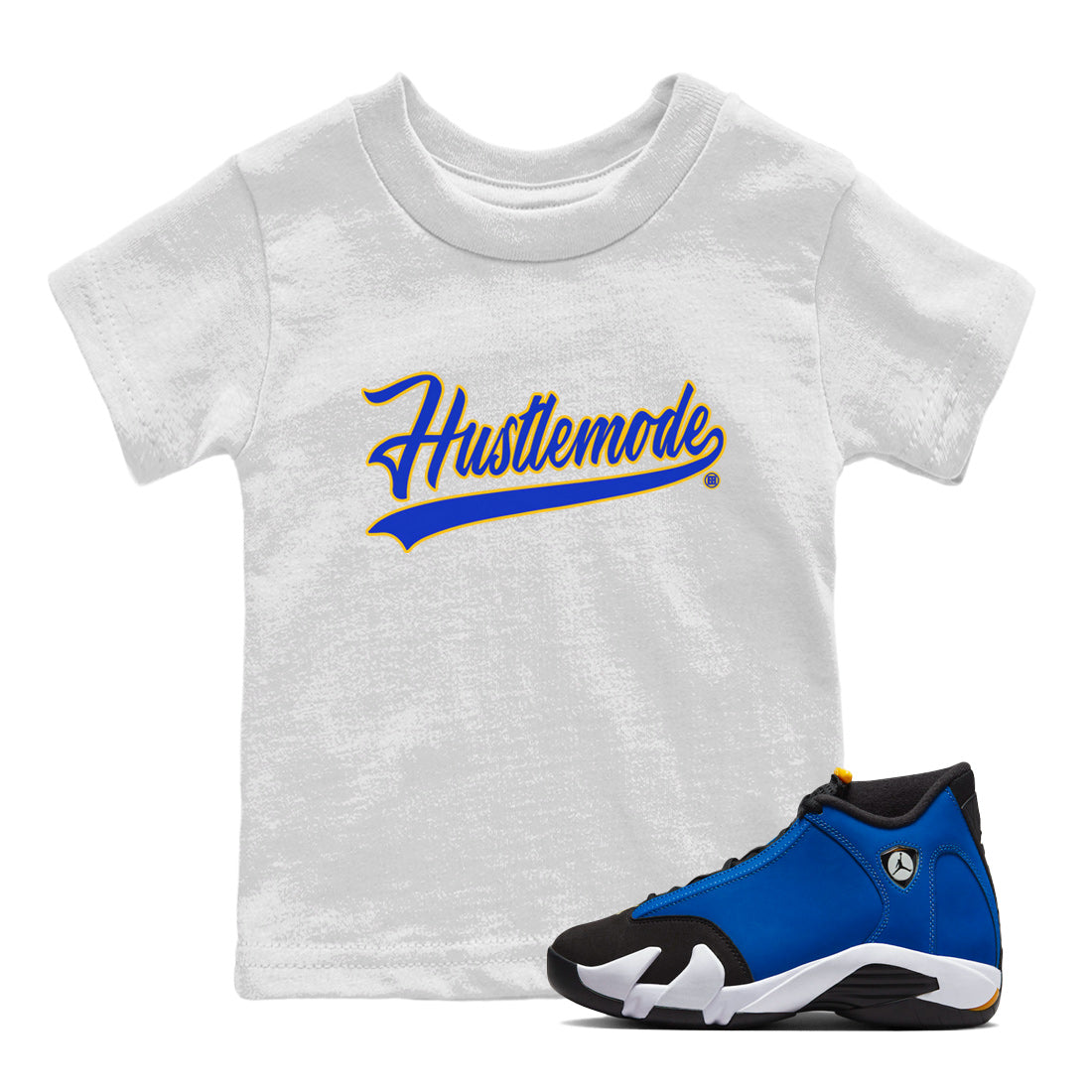 Air Jordan 14 Laney Sneaker Match Tees Hustle Mode Streetwear Sneaker Shirt Jordan 14 Laney Sneaker Release Tees Kids Shirts White 1