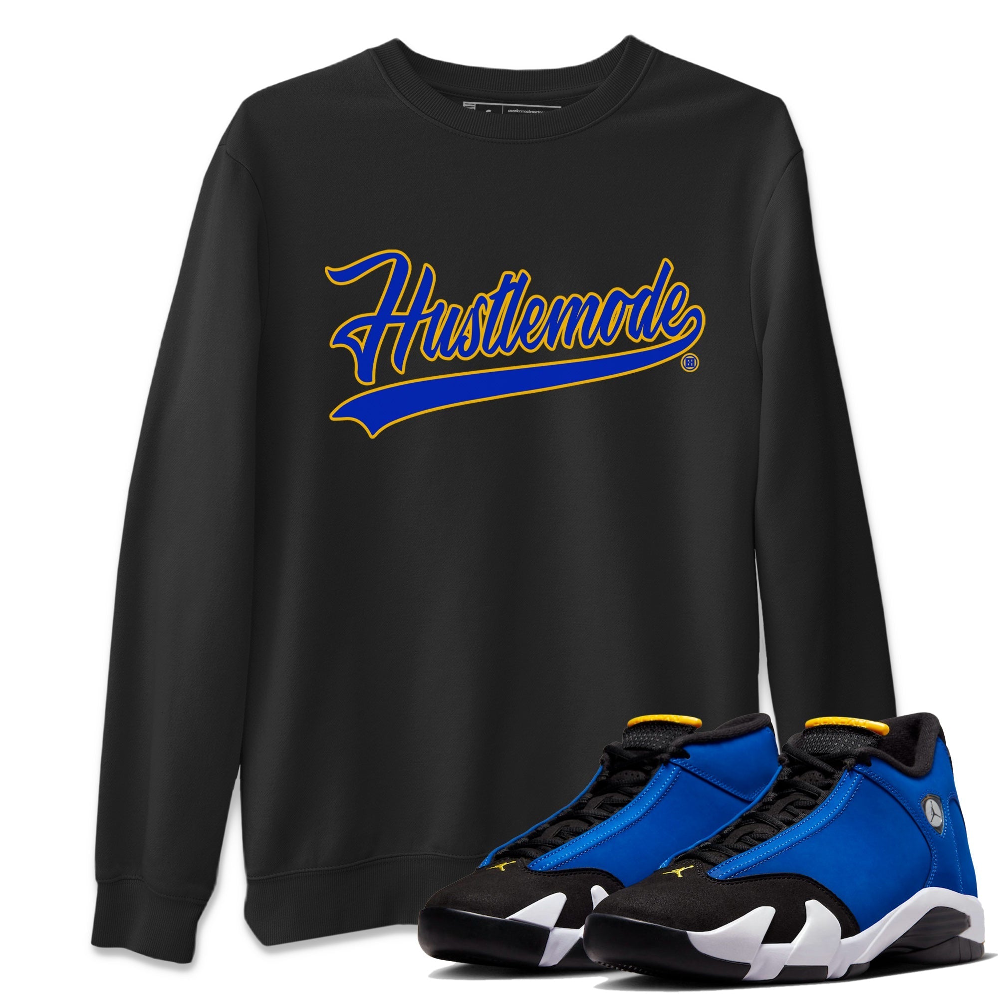 Air Jordan 14 Laney Sneaker Match Tees Hustle Mode Streetwear Sneaker Shirt Jordan 14 Laney Sneaker Release Tees Unisex Shirts Black 1