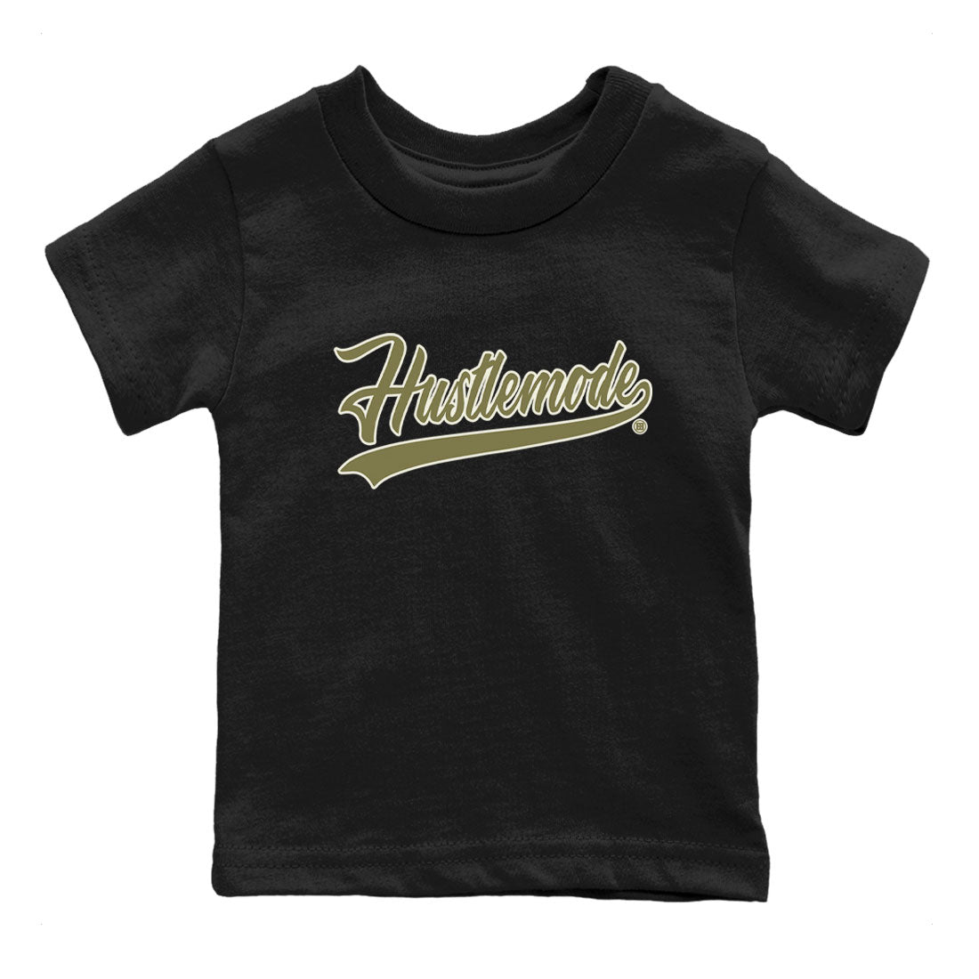 Air Jordan 4 Medium Olive shirt to match jordans streetwear brand Hustle Mode sneaker tees Jordan 4 Retro Medium Olive Drip Gear Zone Sneaker Matching Clothing Brand Baby Toddler Black 2 T-Shirt